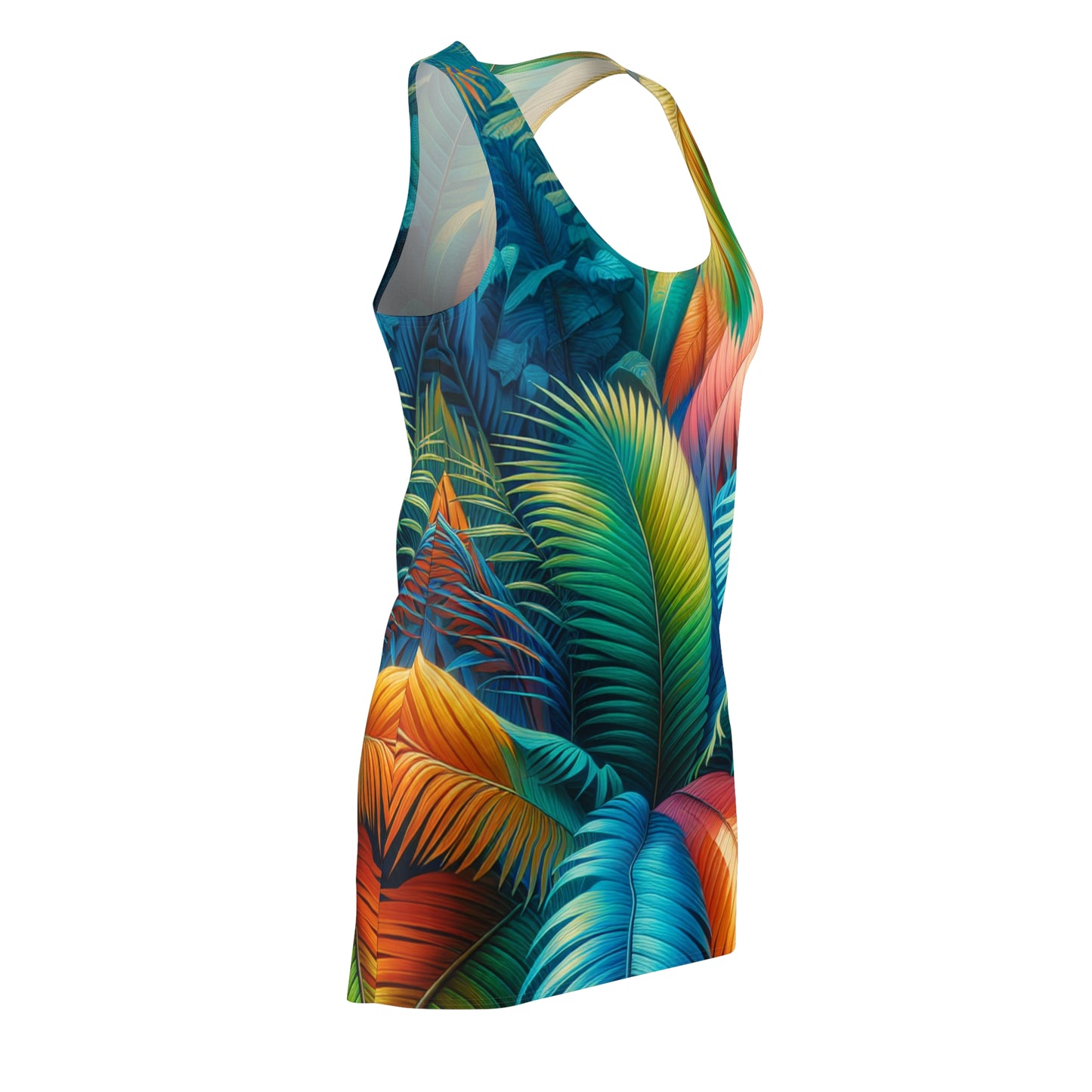 Tropical Leaf Racerback Dress for Women