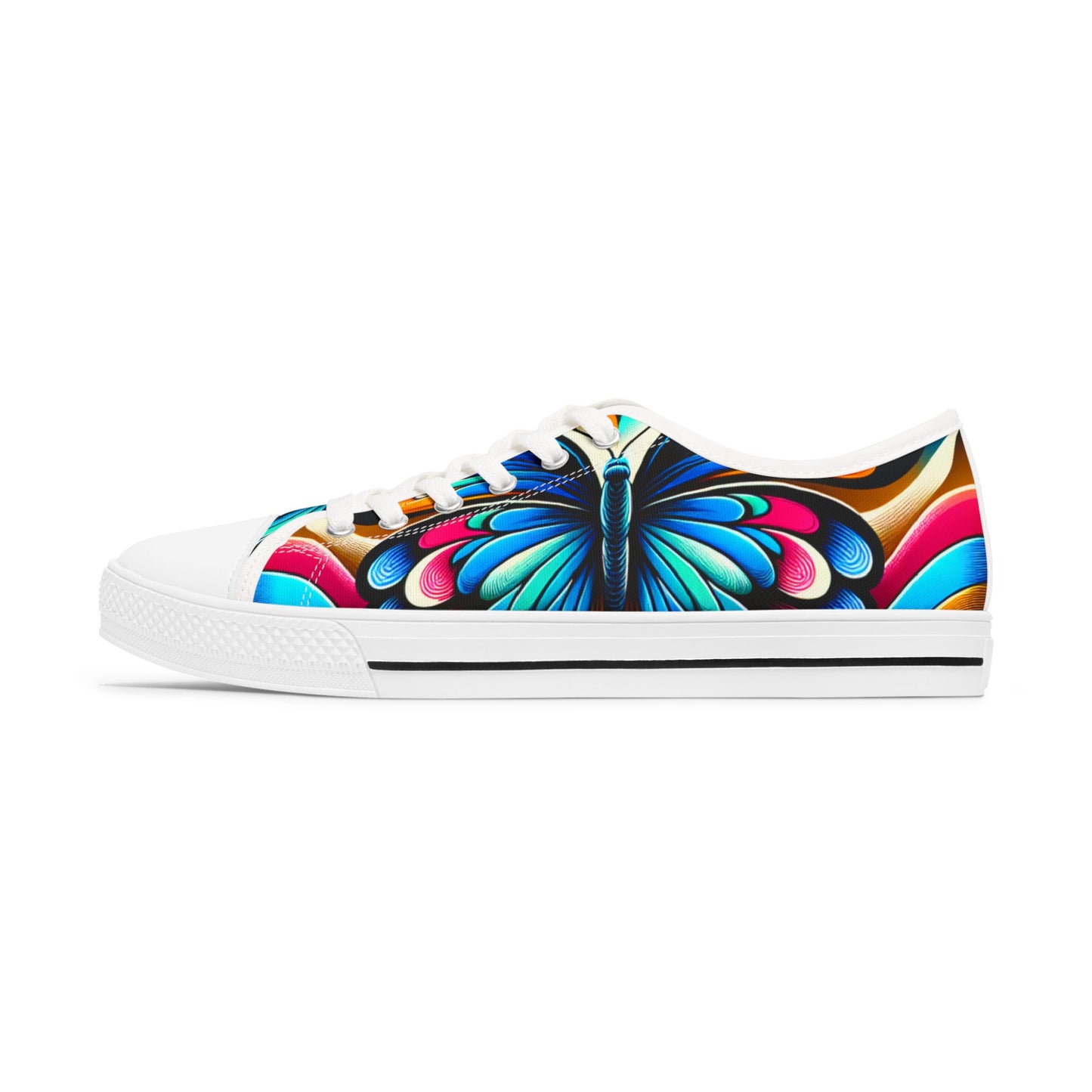 Colorful Butterfly Women's Low Top Sneakers