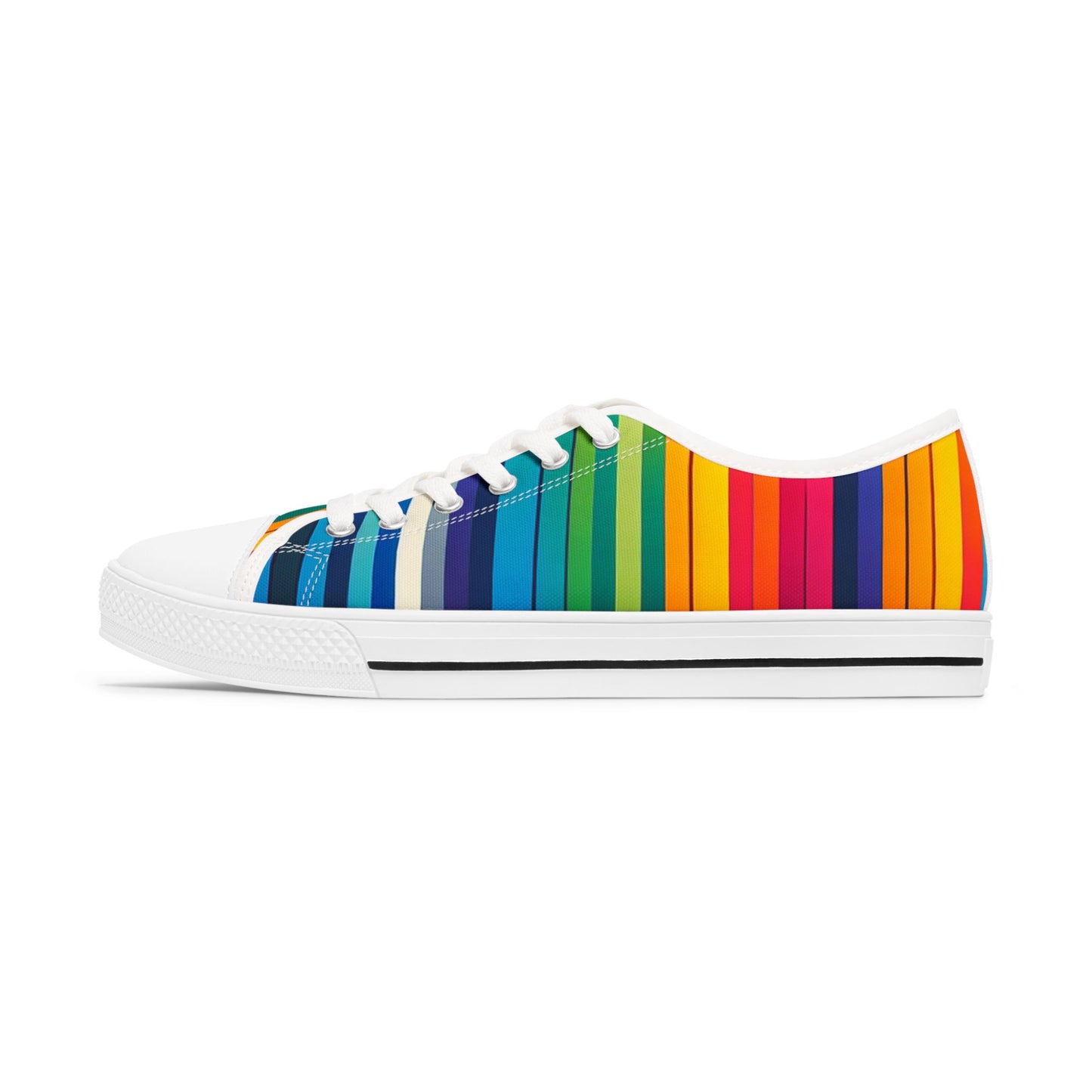 Vibrant Rainbow Women's Low Top Sneakers