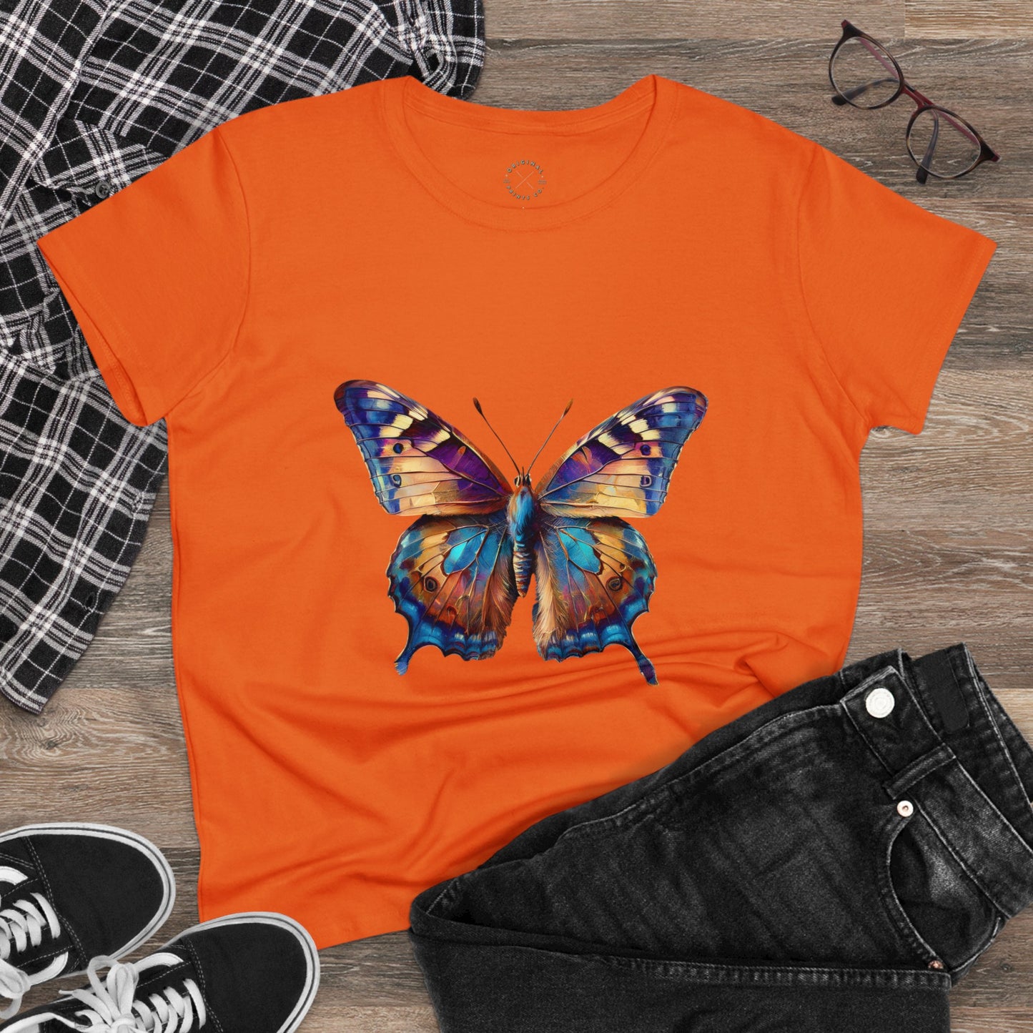 Women's Cotton Tee, Butterflies