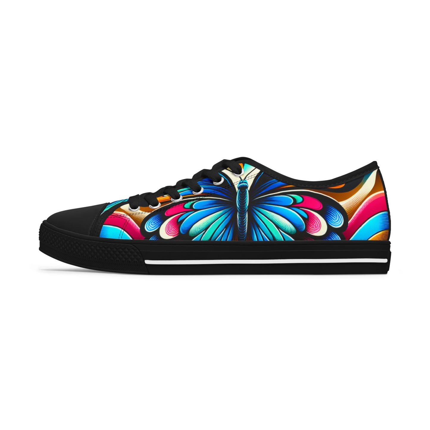 Colorful Butterfly Women's Low Top Sneakers