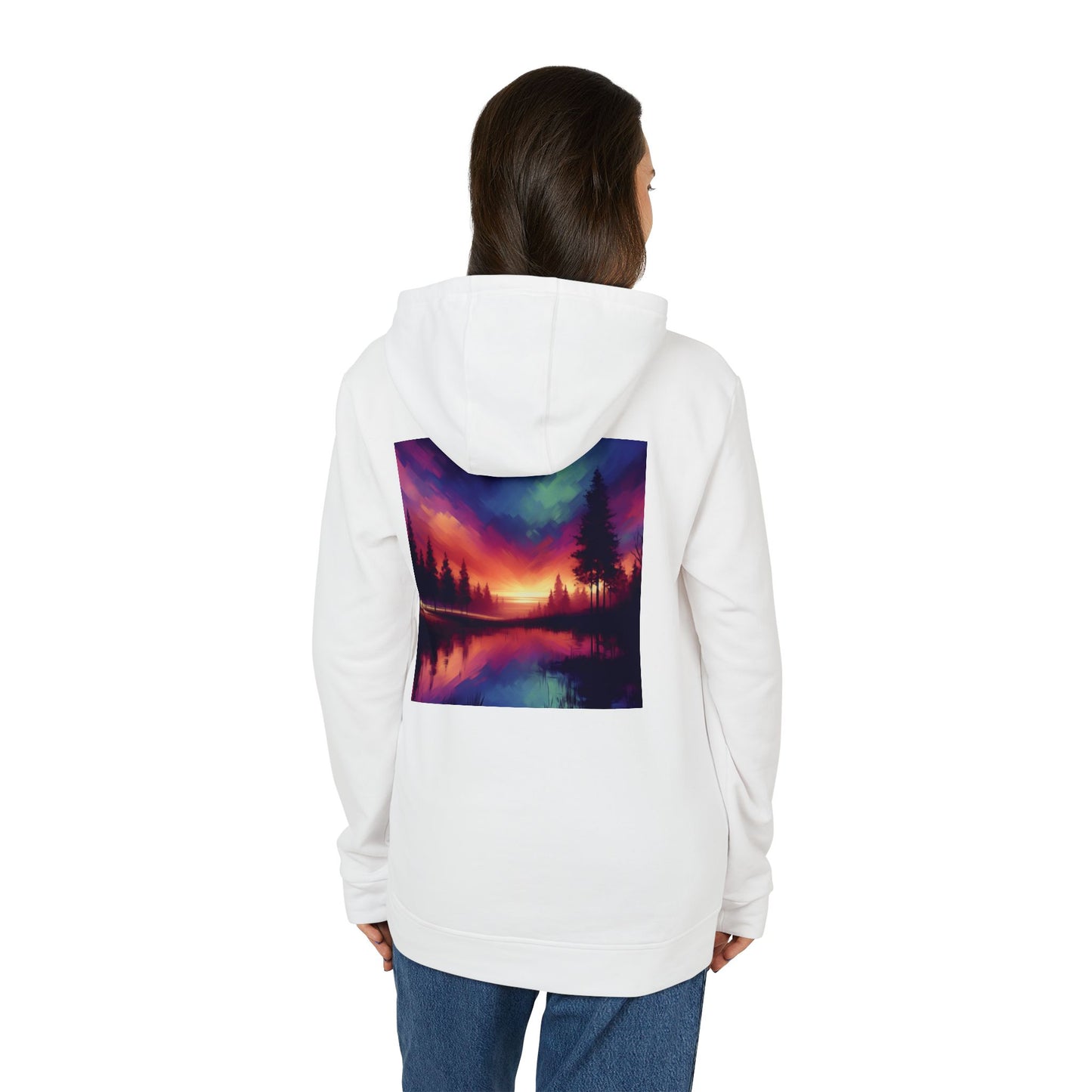 Adidas Unisex Fleece Hoodie,Abstract Sunrise,