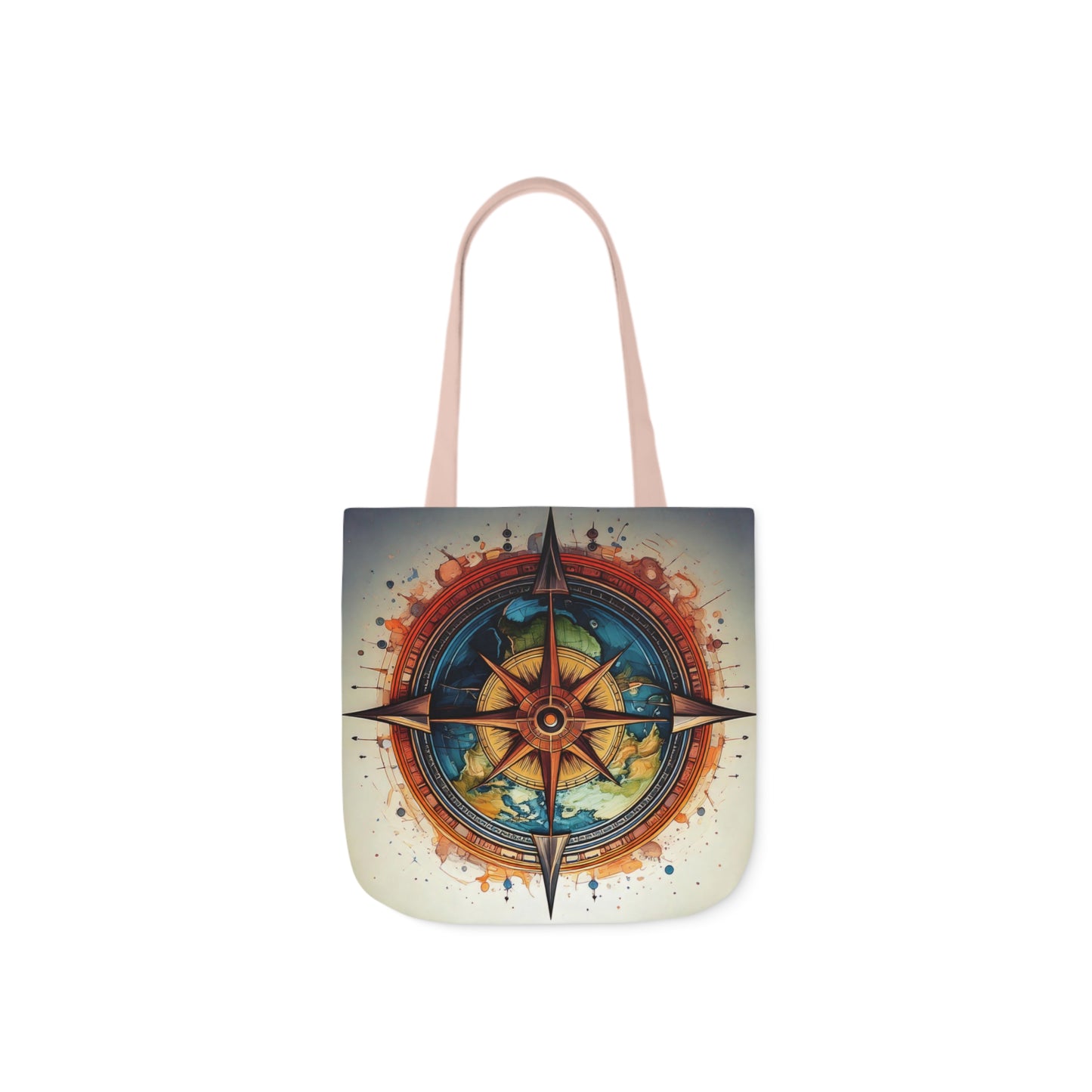 World Compass, Canvas Tote Bag.