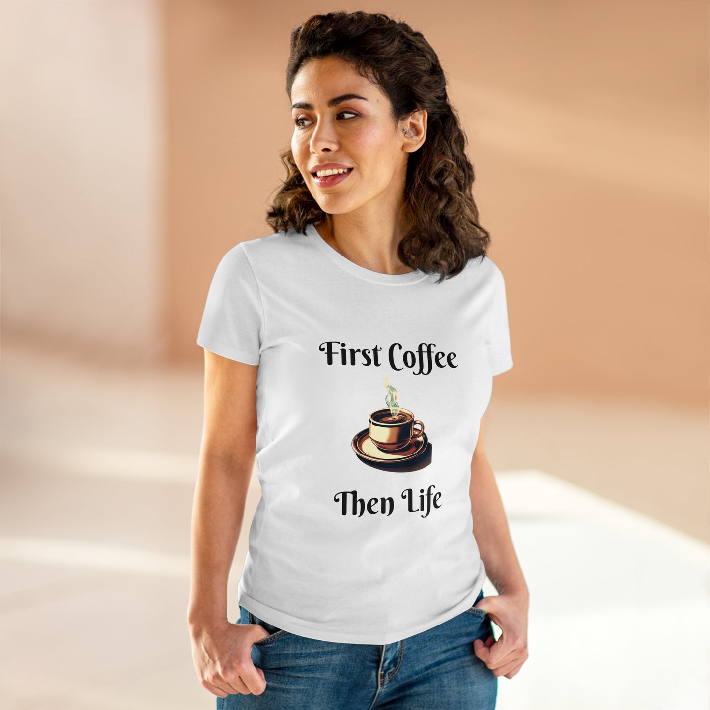 Women's Cotton Tee, Coffee