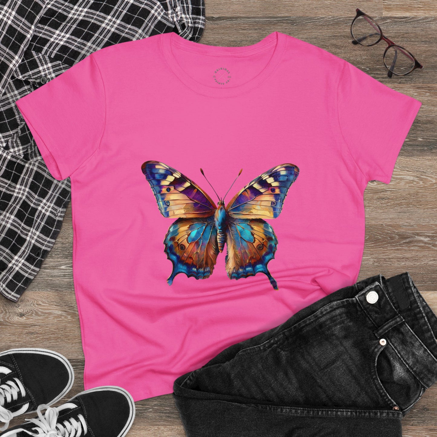 Women's Cotton Tee, Butterflies