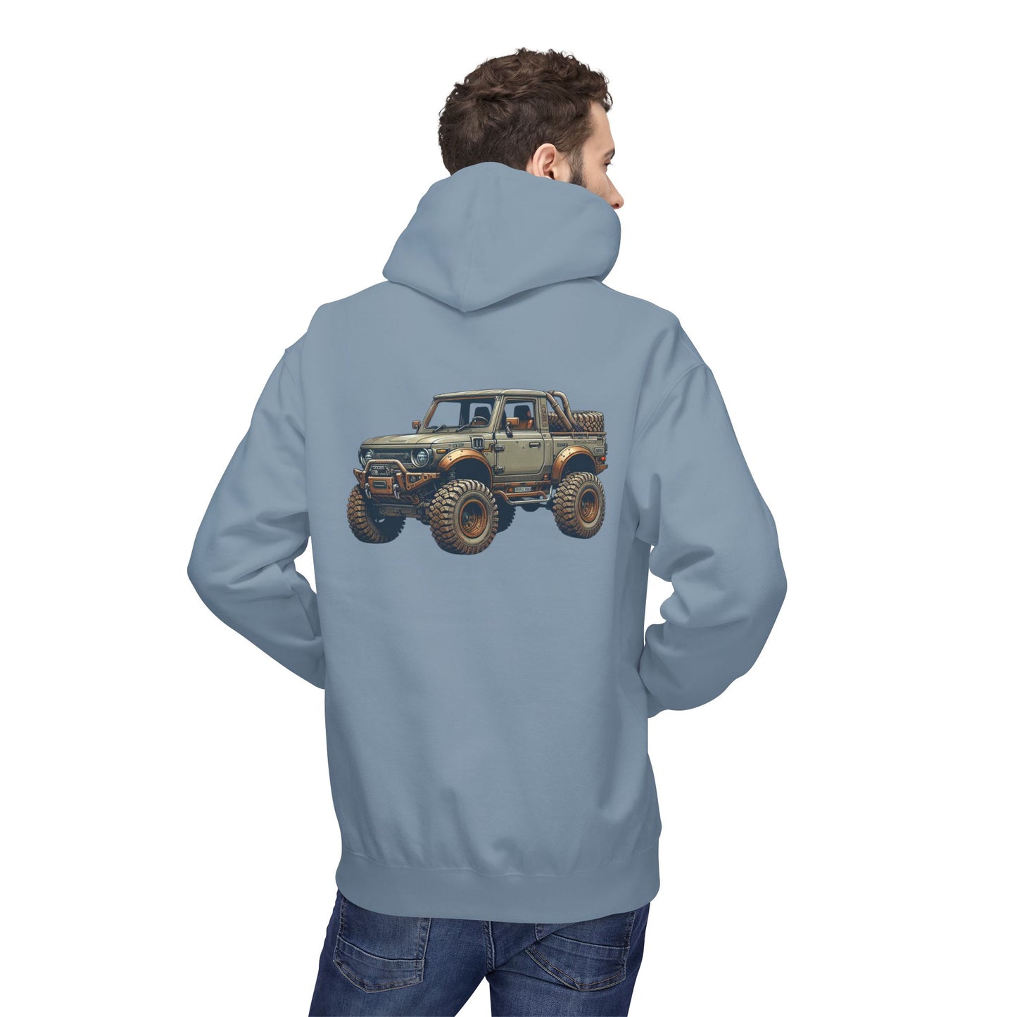 Mud Slinging Unisex Midweight Fleece Hoodie - Perfect for Off-Road Enthusiasts