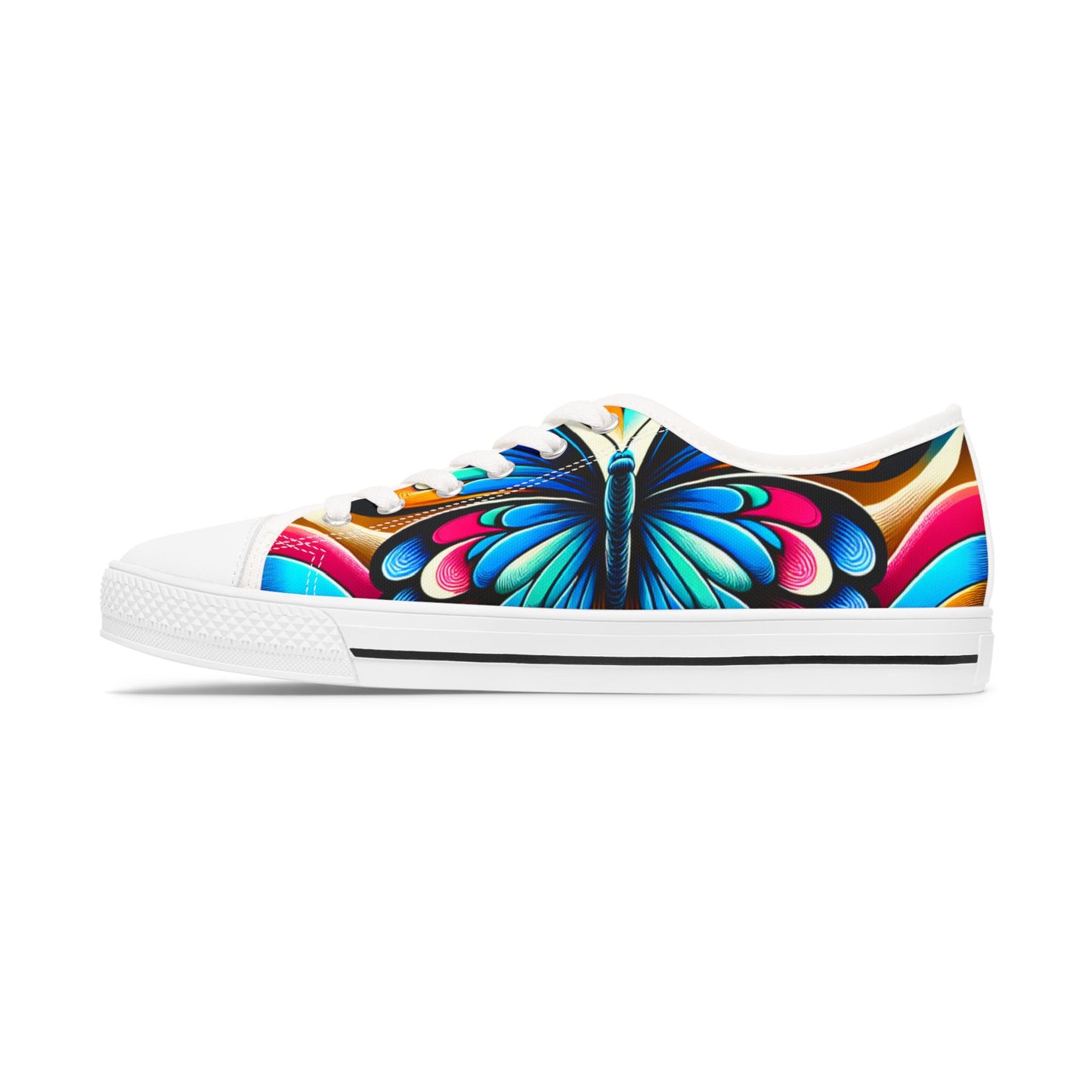 Colorful Butterfly Women's Low Top Sneakers