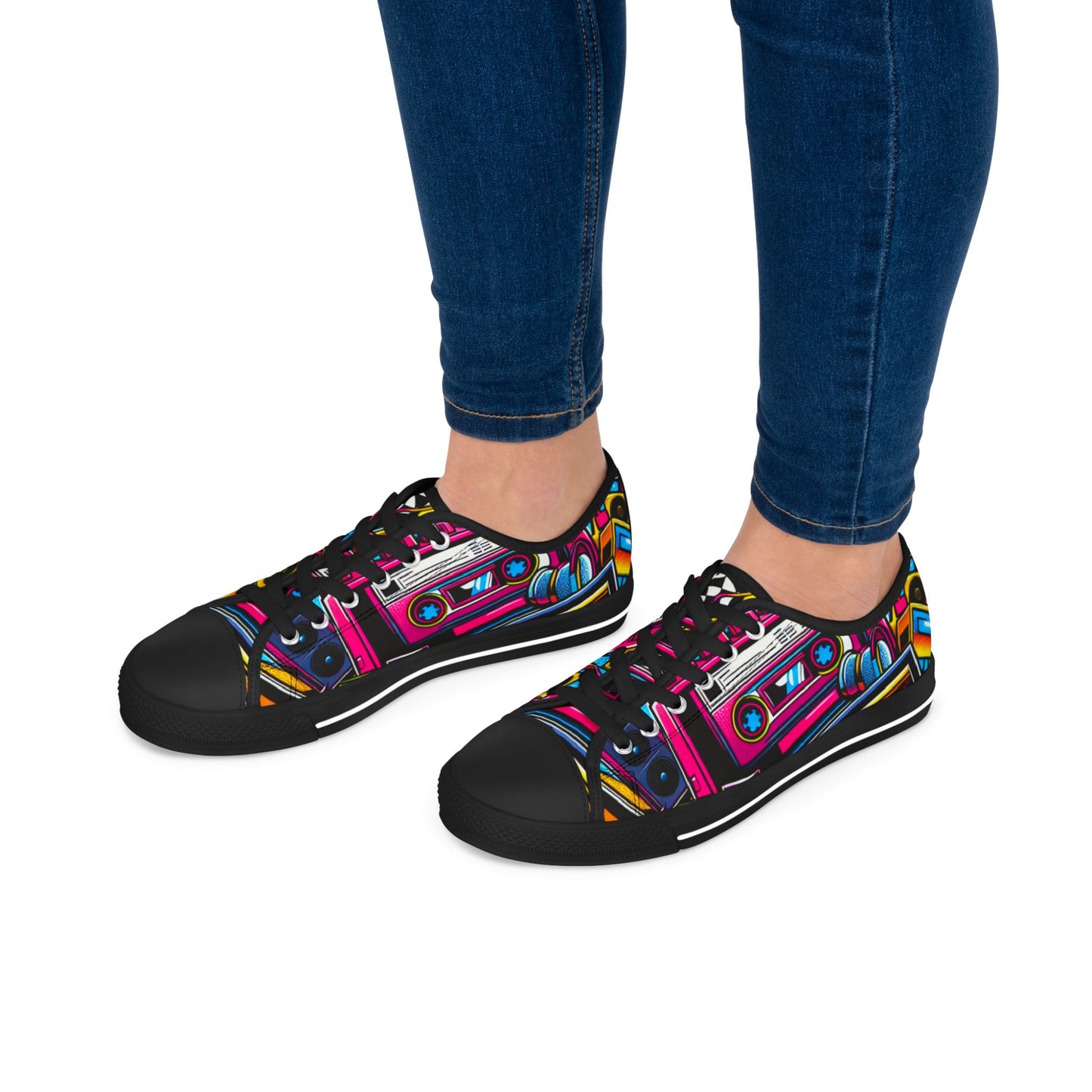 Retro Boombox Women's Low Top Sneakers