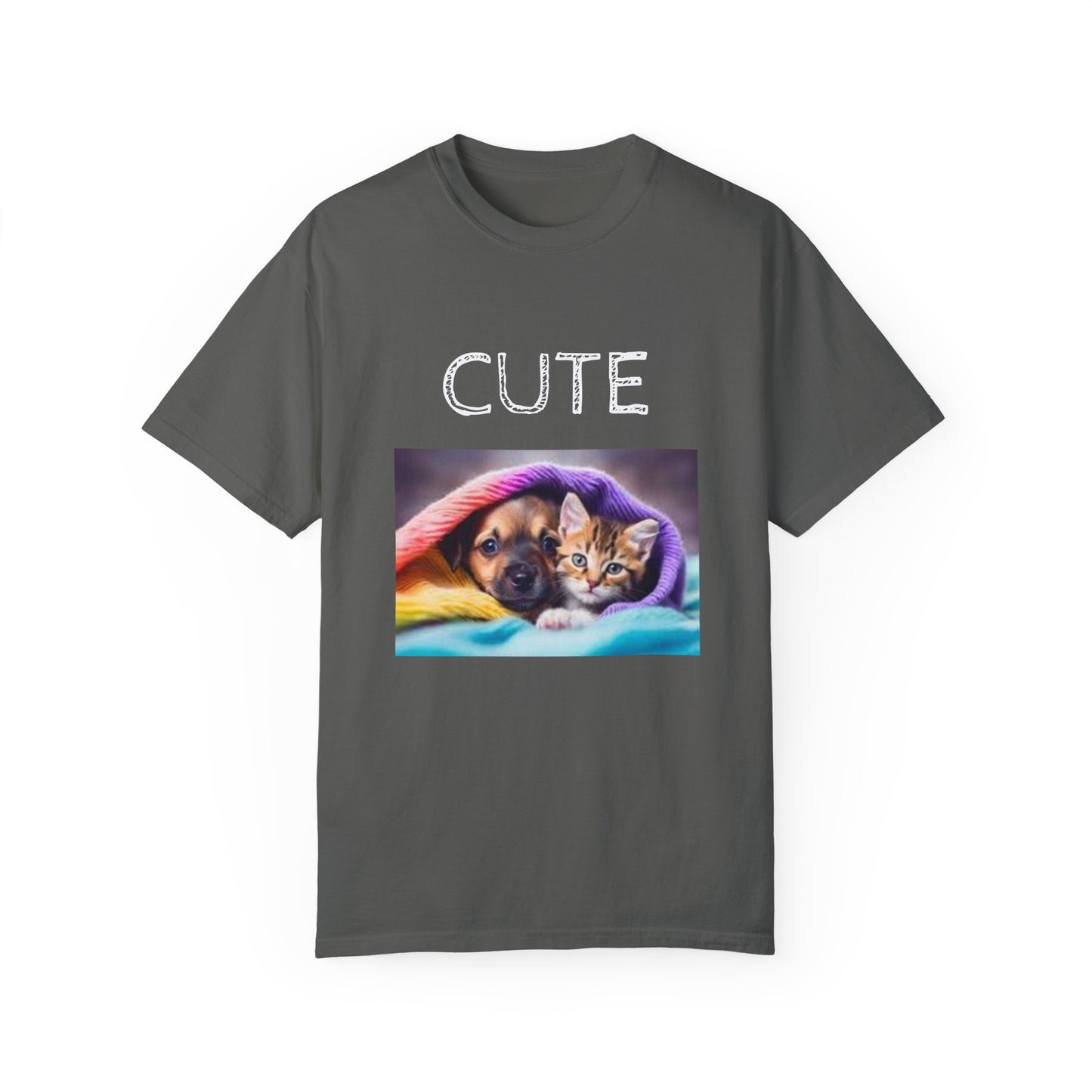 Unisex T-shirt, Cute Puppy & Kitten