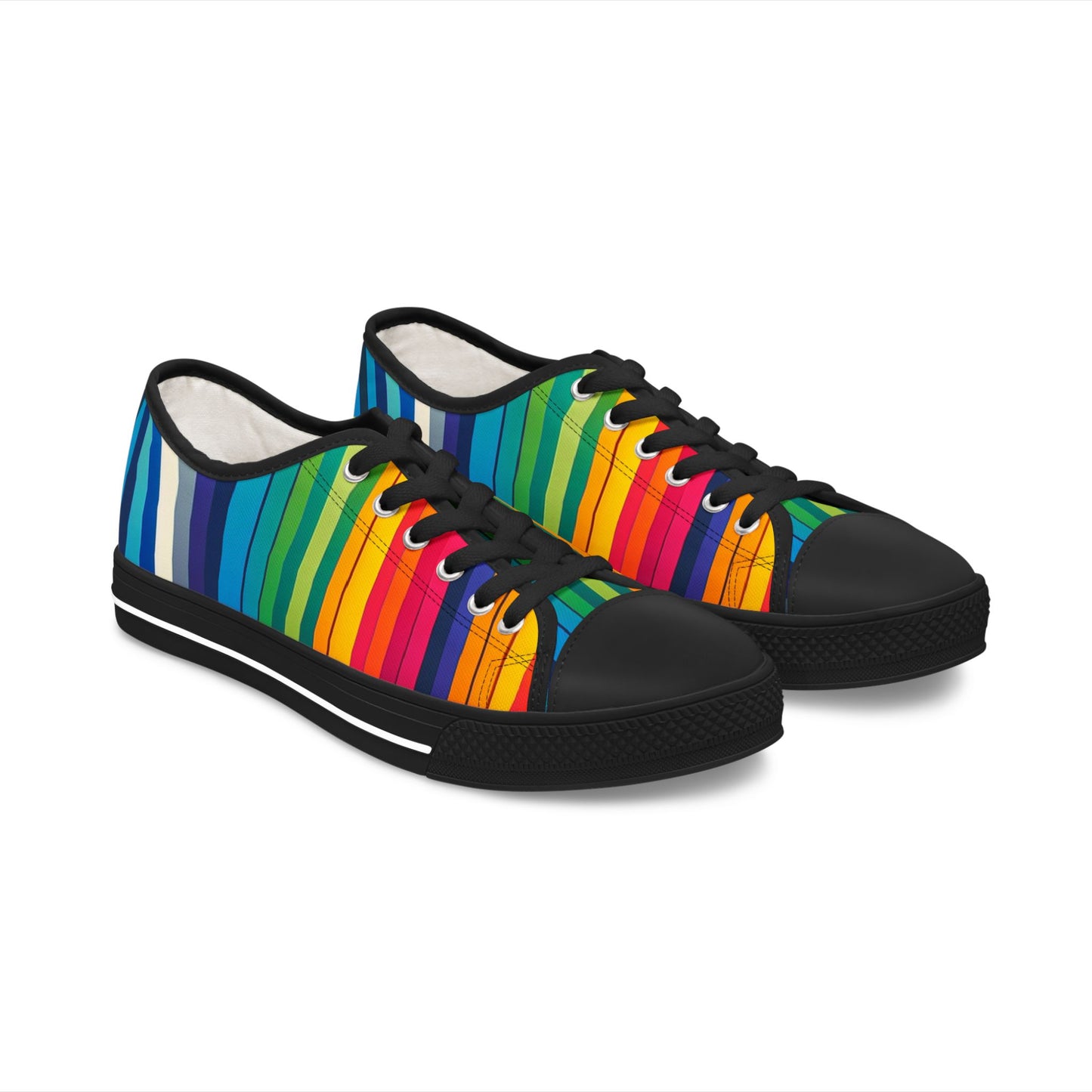 Vibrant Rainbow Women's Low Top Sneakers