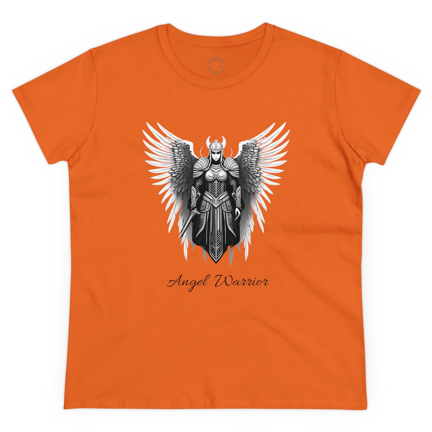 Women's Mid-weight Cotton Tee, Angel Warrior