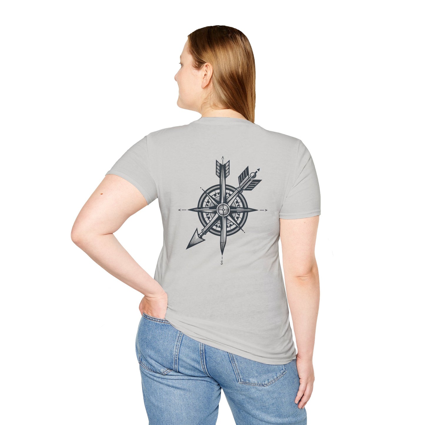 Adventure Compass Unisex Softstyle T-Shirt - Explore & Navigate Your Journey