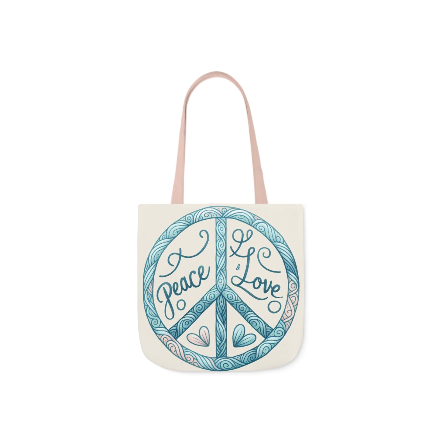 Peace & Love, Canvas Tote Bag.