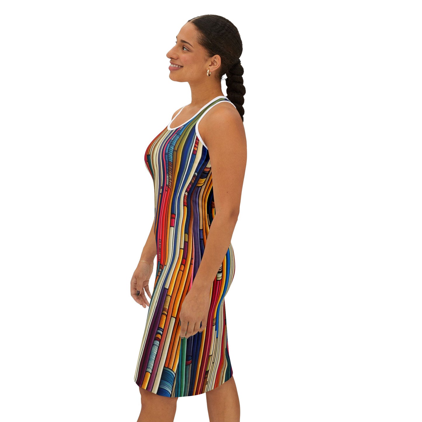 Women's Racerback Dress, Colour Stripes