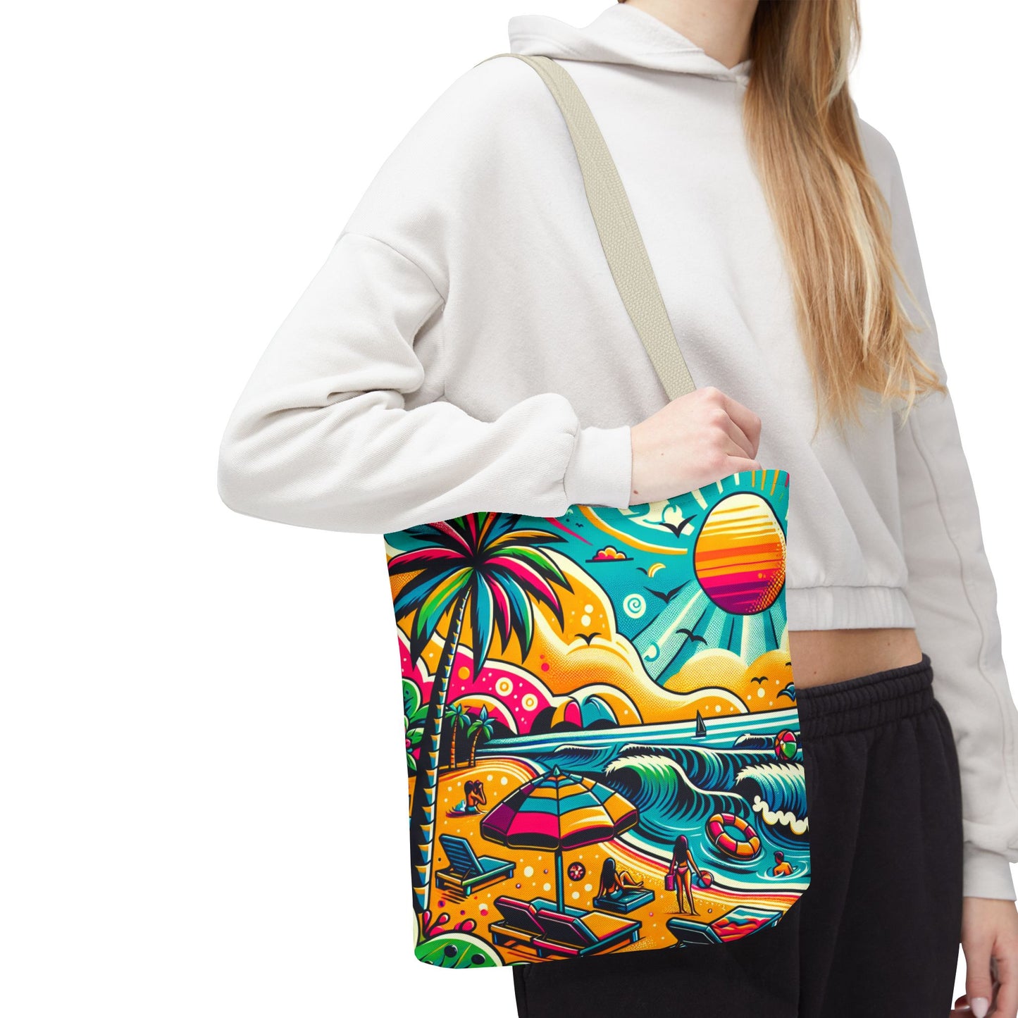 Tote Bag, Beach Print