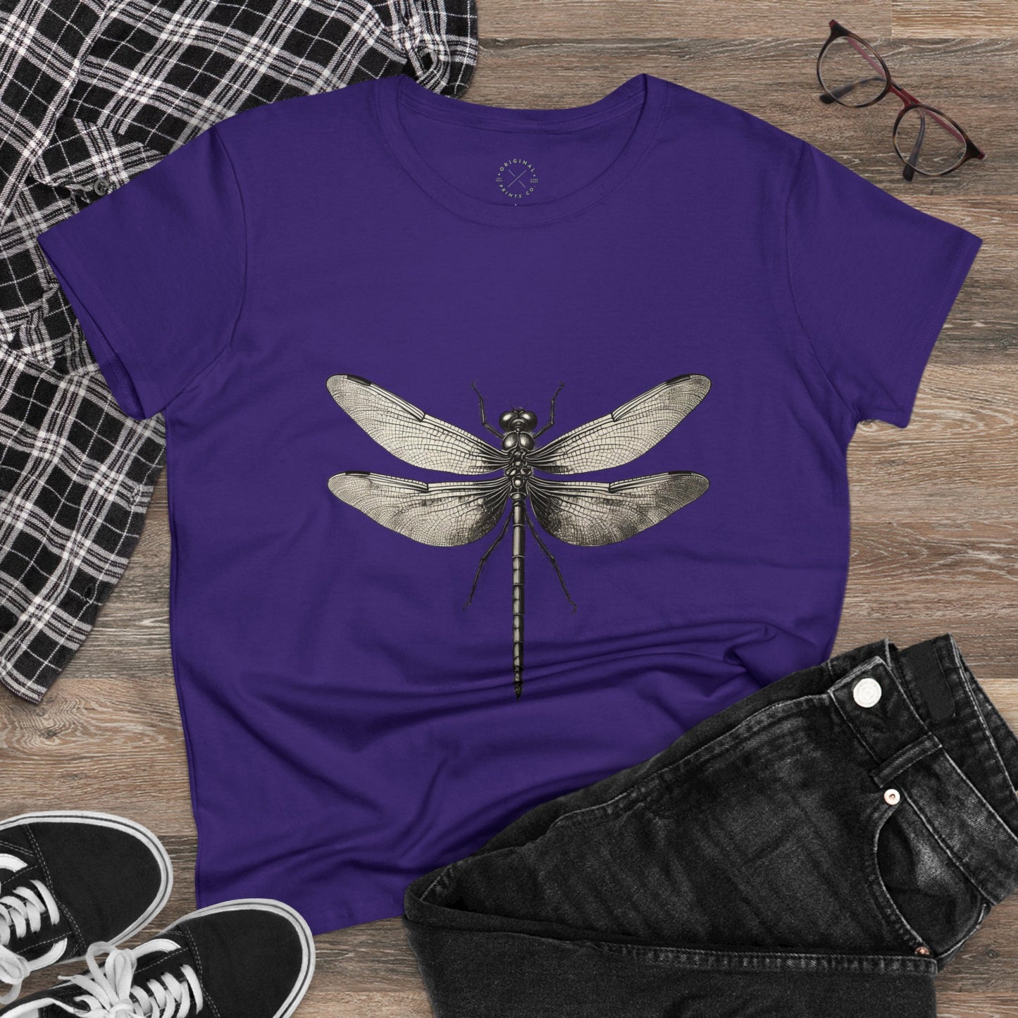 Women's Cotton Tee, Dragon Fly