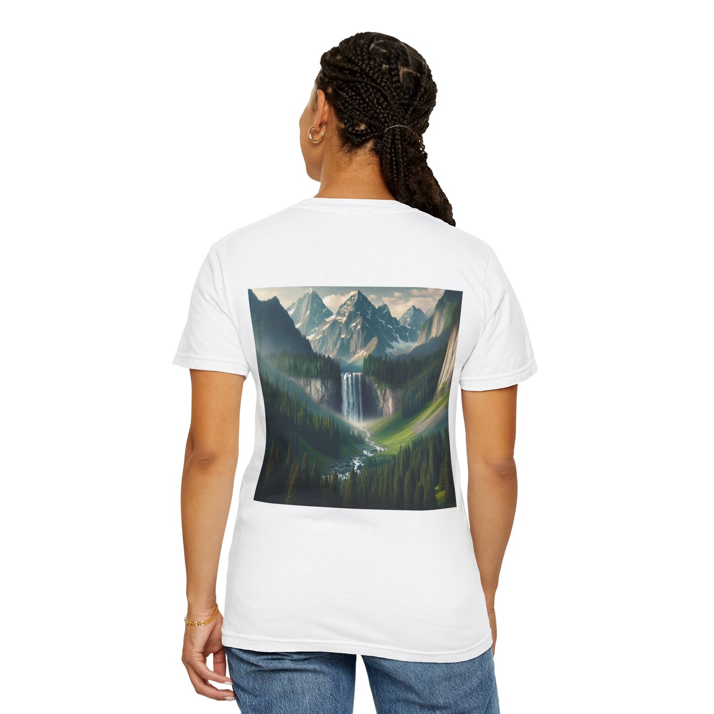 Hiking, Waterfall, Unisex T-shirt