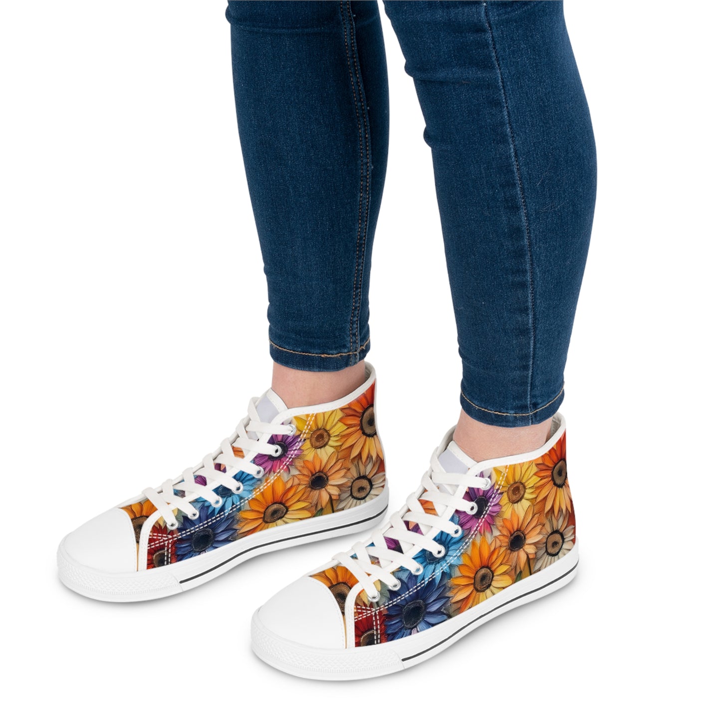 Floral High Top Sneakers for Women