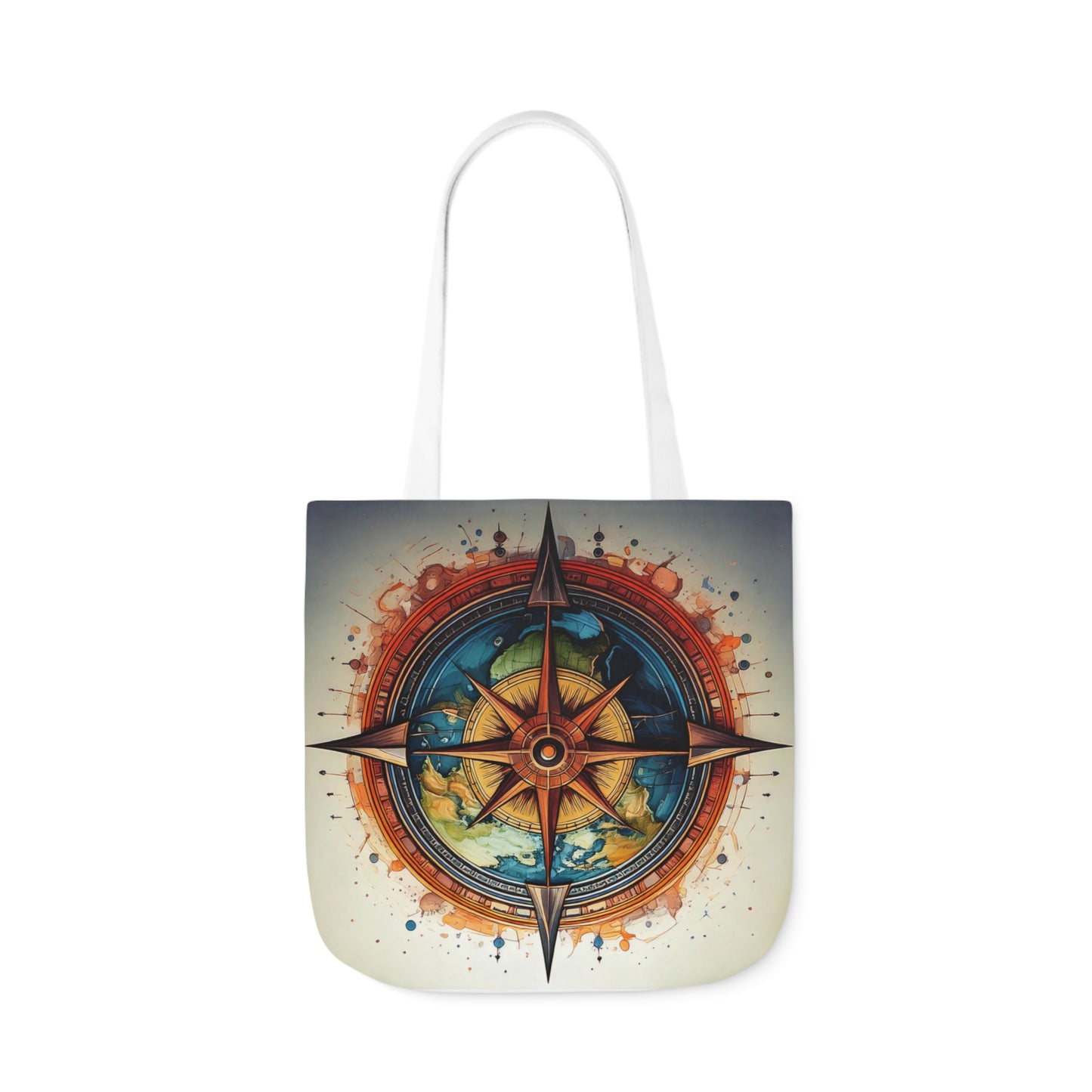 World Compass, Canvas Tote Bag.