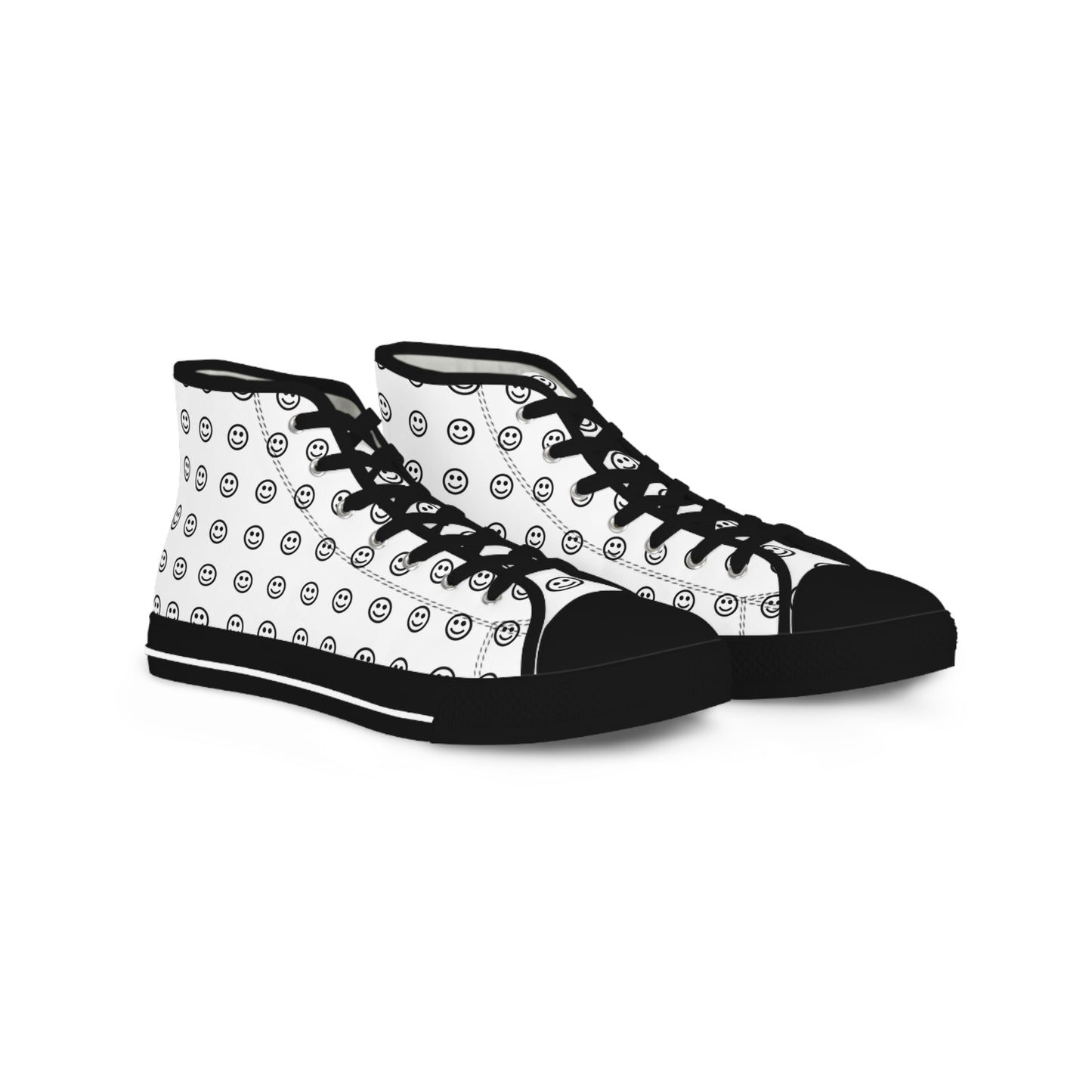 Smiley Face High Top Sneakers for Men