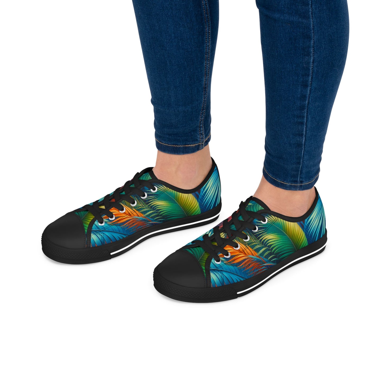 Tropical Leaf - Women's Low Top Sneakers