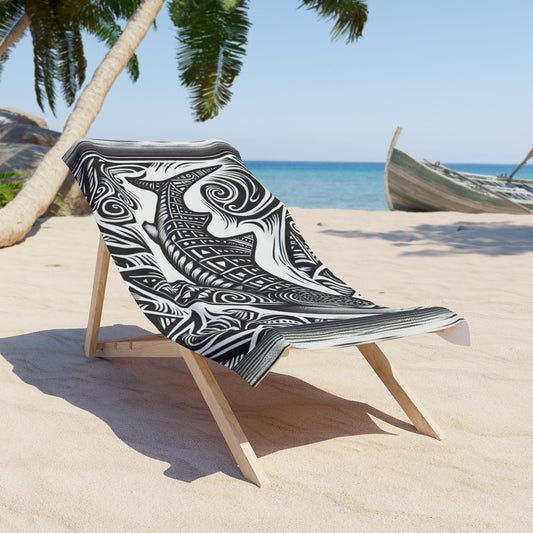 Whale Shark Art Beach Towel