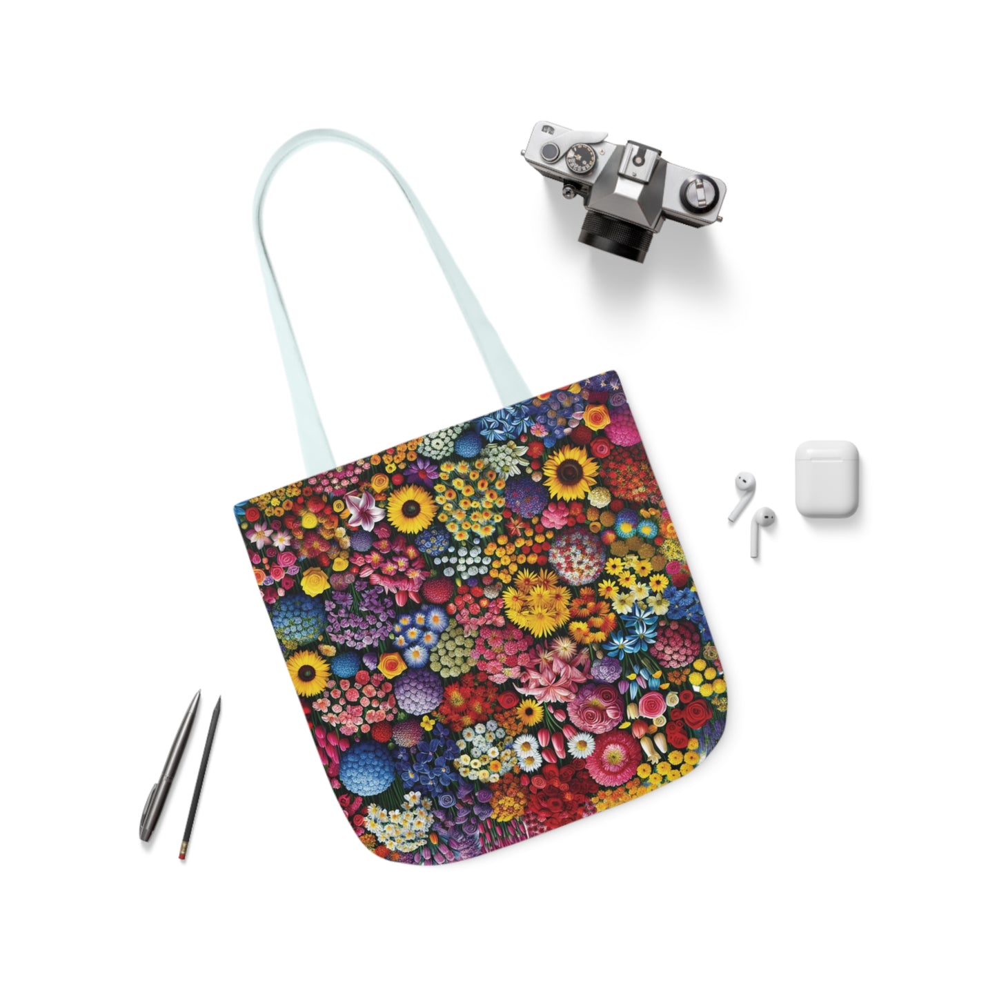 Canvas Tote Bag, Flowers