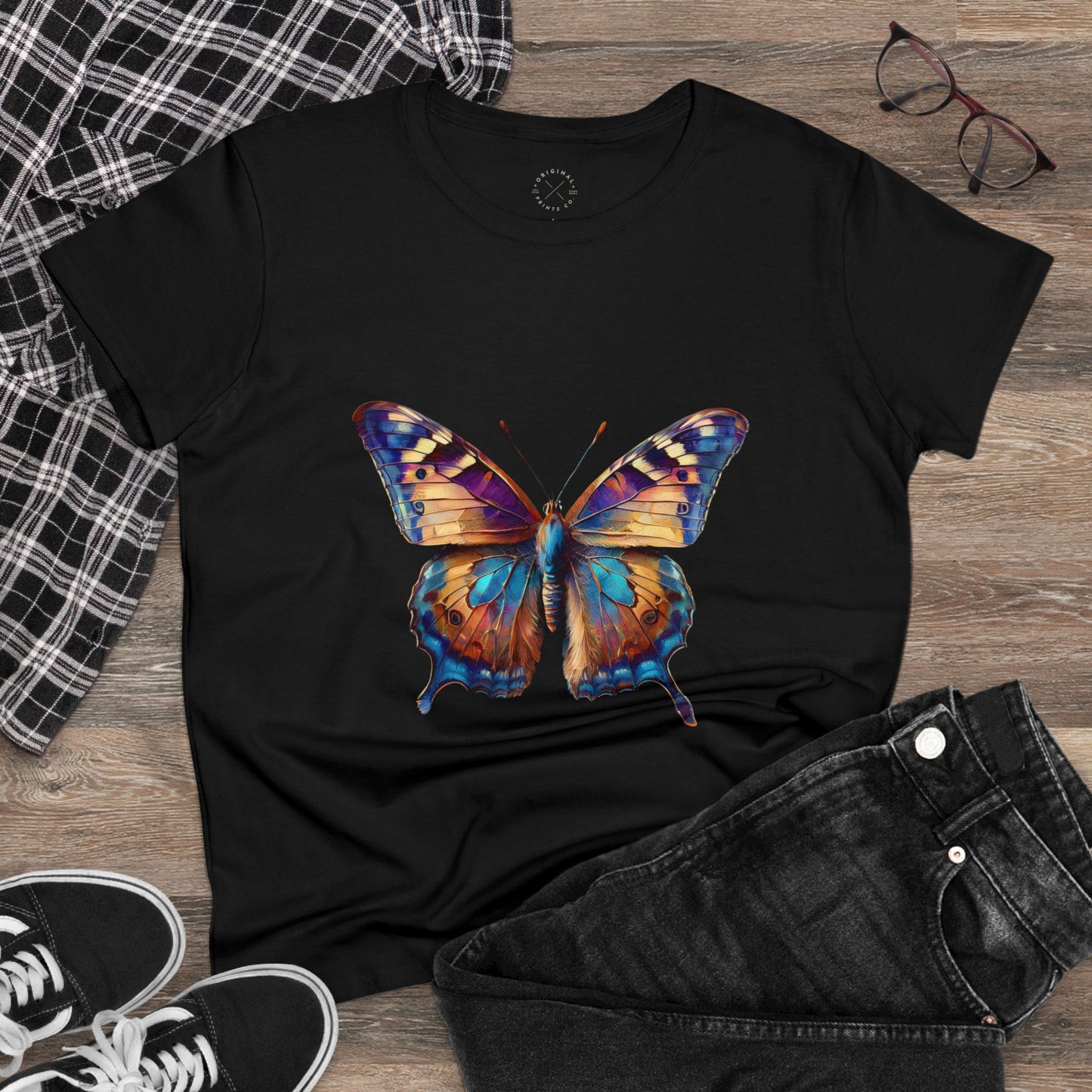 Women's Cotton Tee, Butterflies