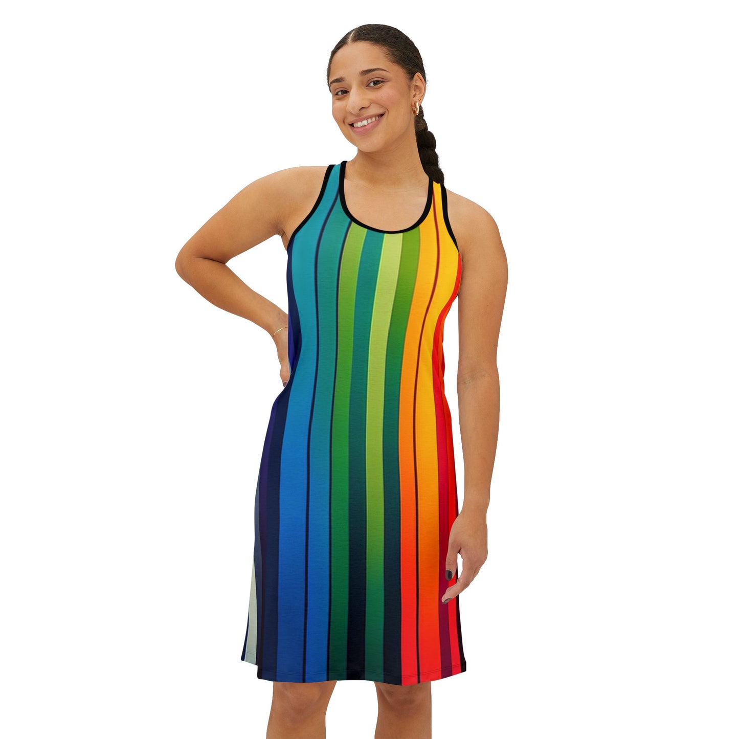 Women's Racerback Dress, Stripes