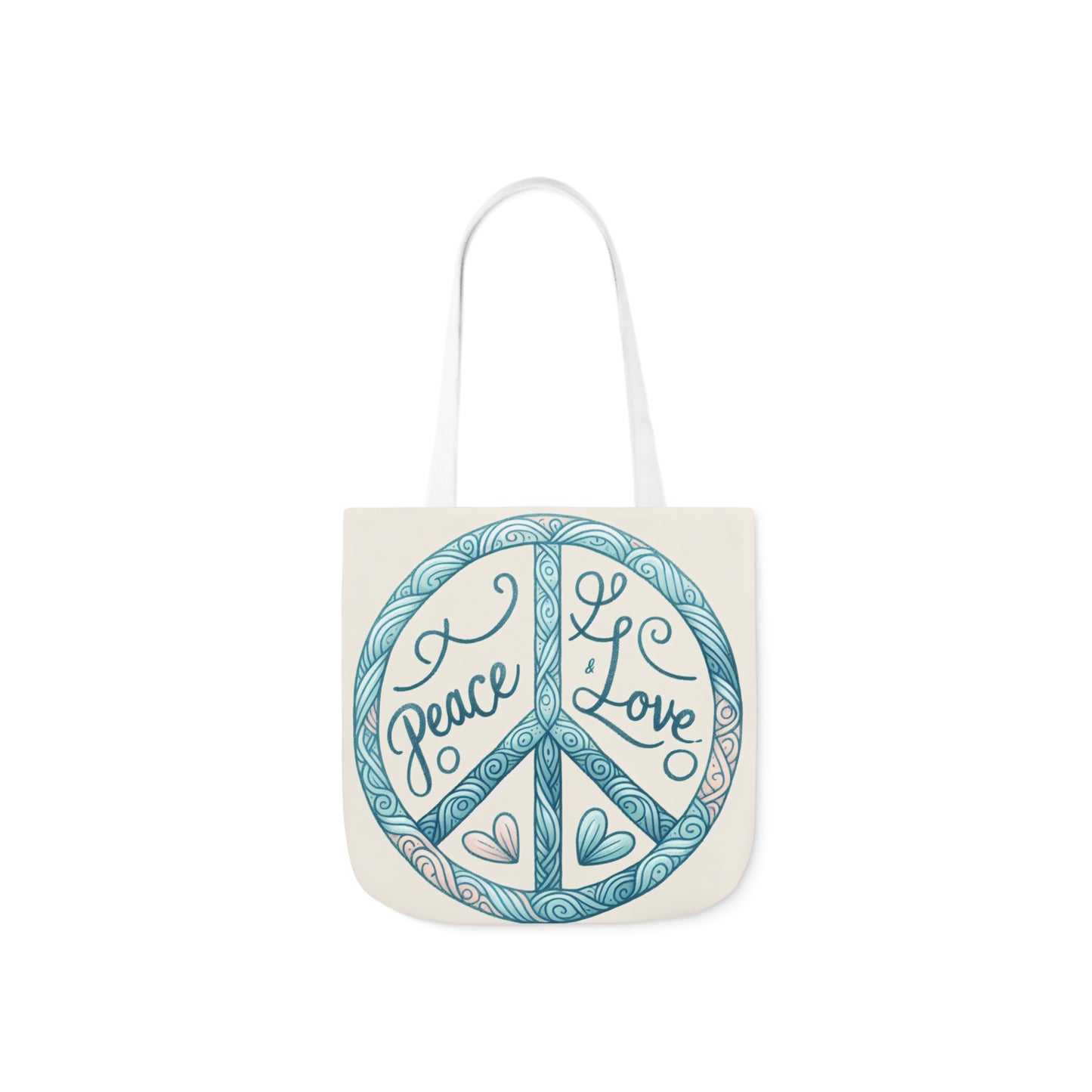 Peace & Love, Canvas Tote Bag.