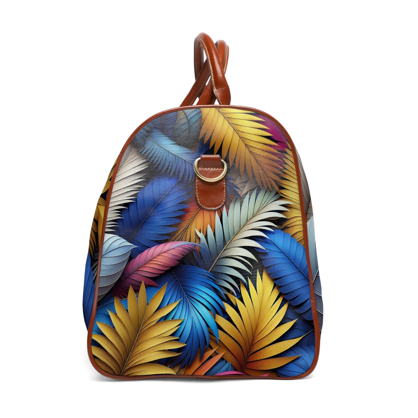 Tropical Waterproof Travel Bag - Stylish Adventure Companion with Leaf Design