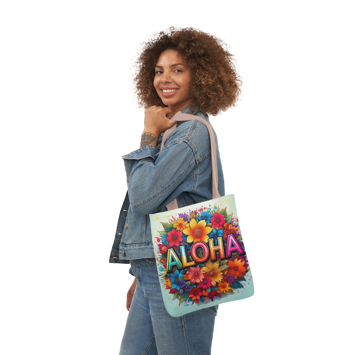 Tote Bag, Canvas ALOHA print