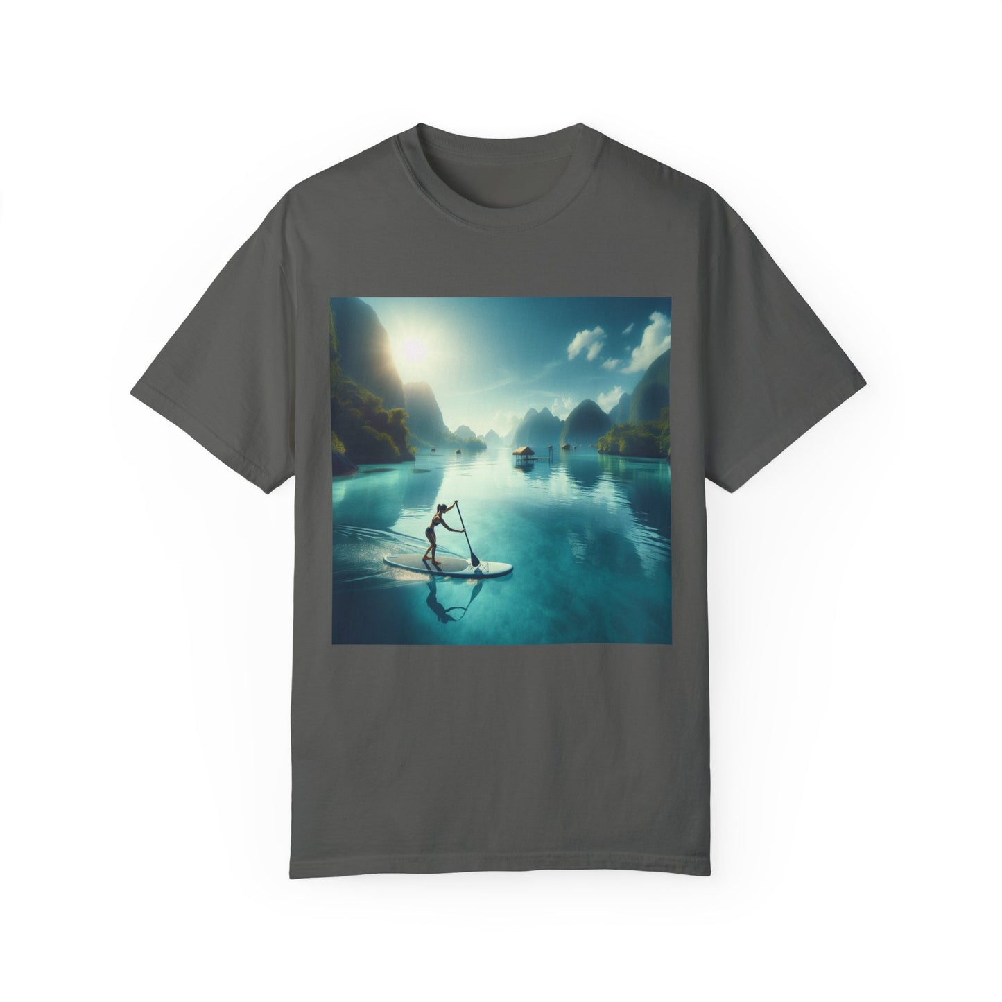 Paddle Boarding, Unisex Garment-Dyed T-shirt