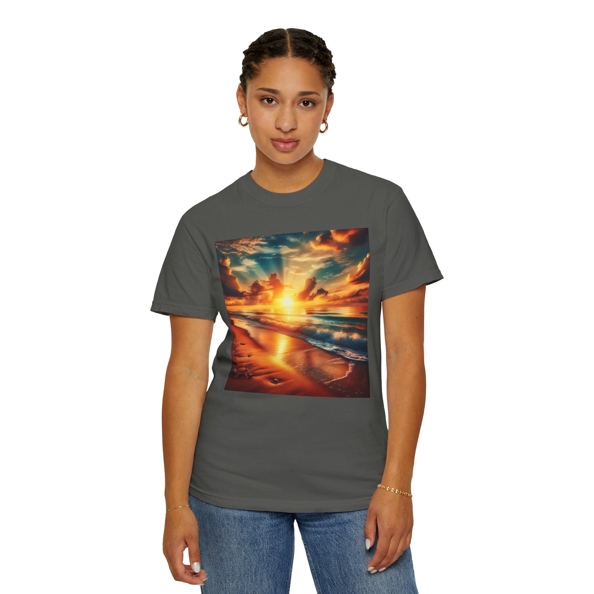Sunrise at the beach, Unisex T-shirt - Original Prints Co