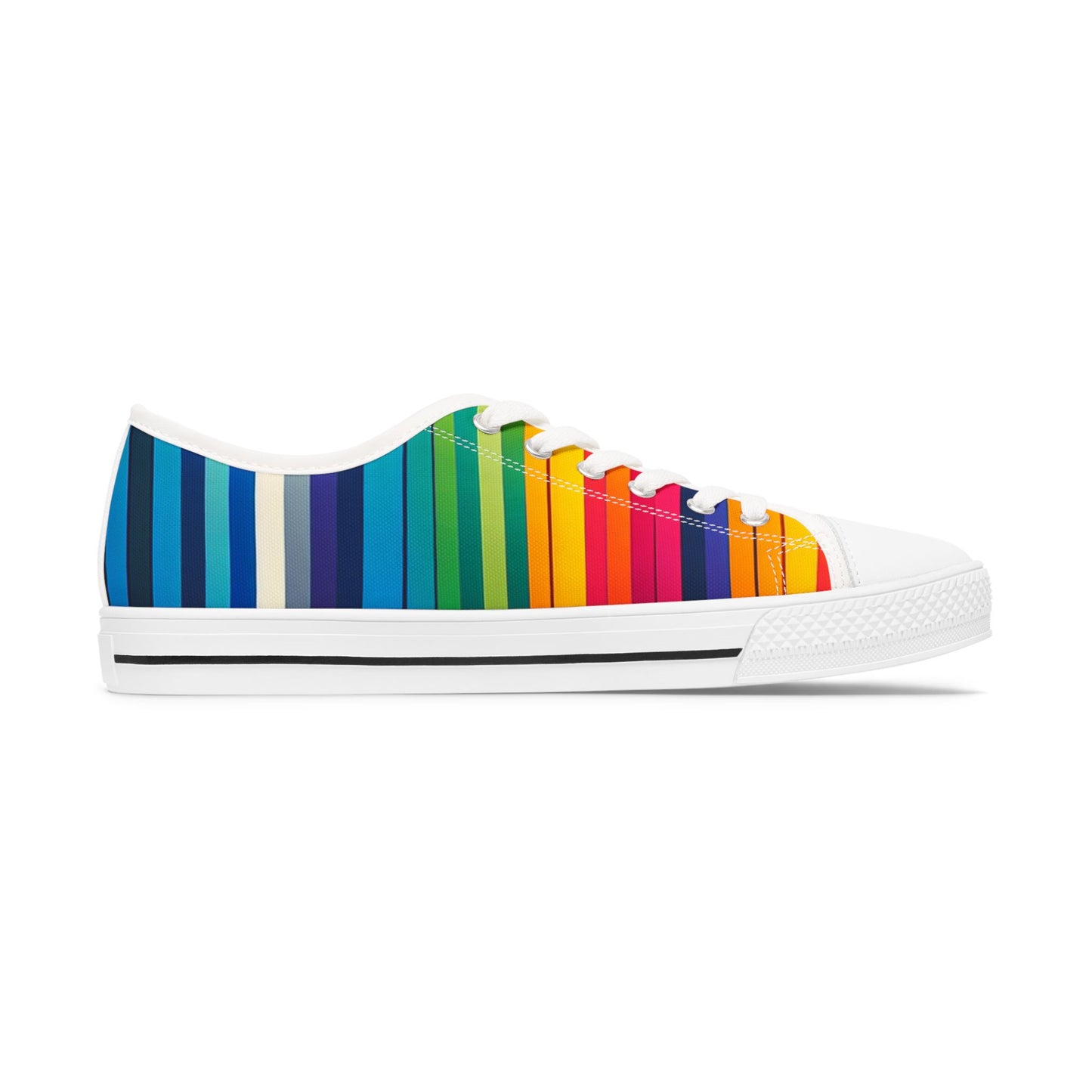 Vibrant Rainbow Women's Low Top Sneakers