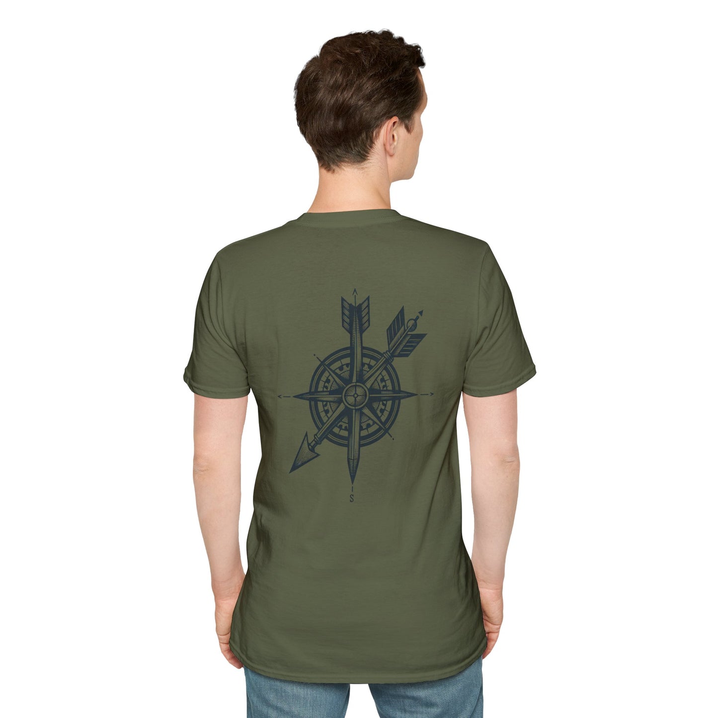 Adventure Compass Unisex Softstyle T-Shirt - Explore & Navigate Your Journey