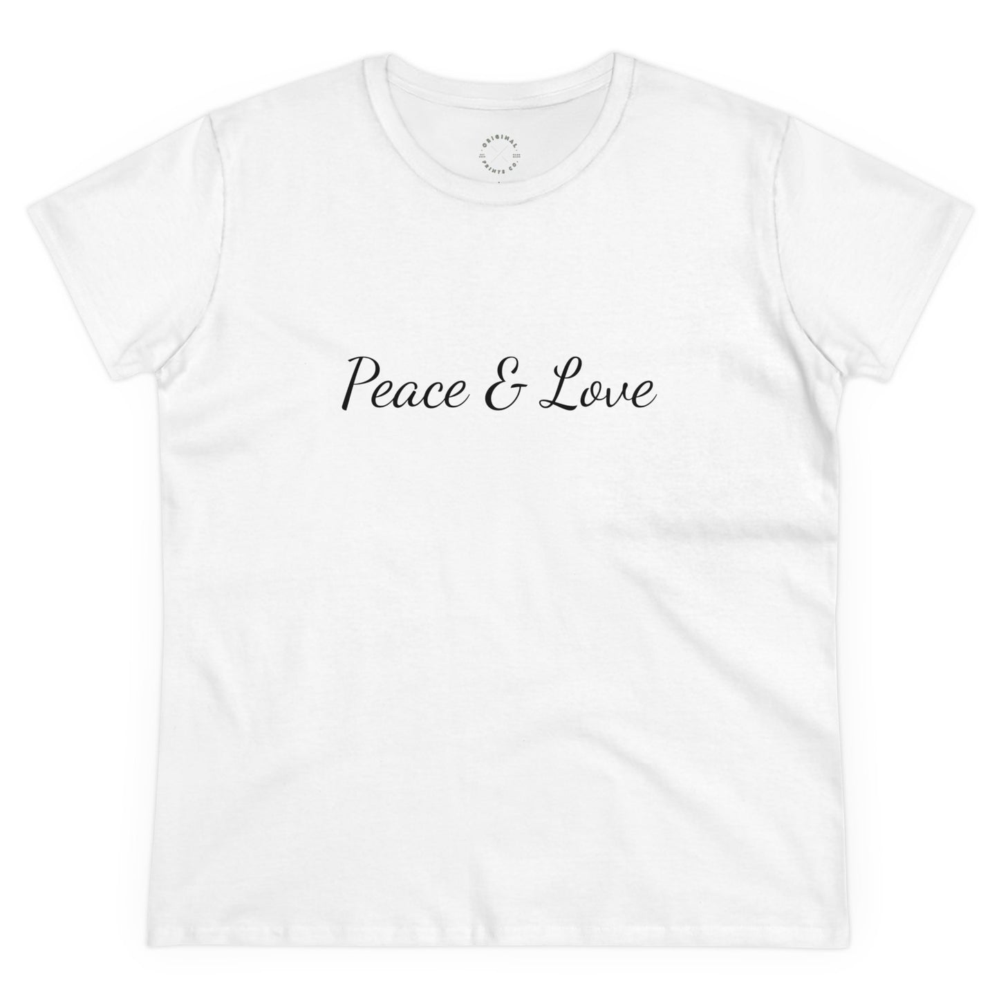 Peace & Love ,Women's Cotton Tee