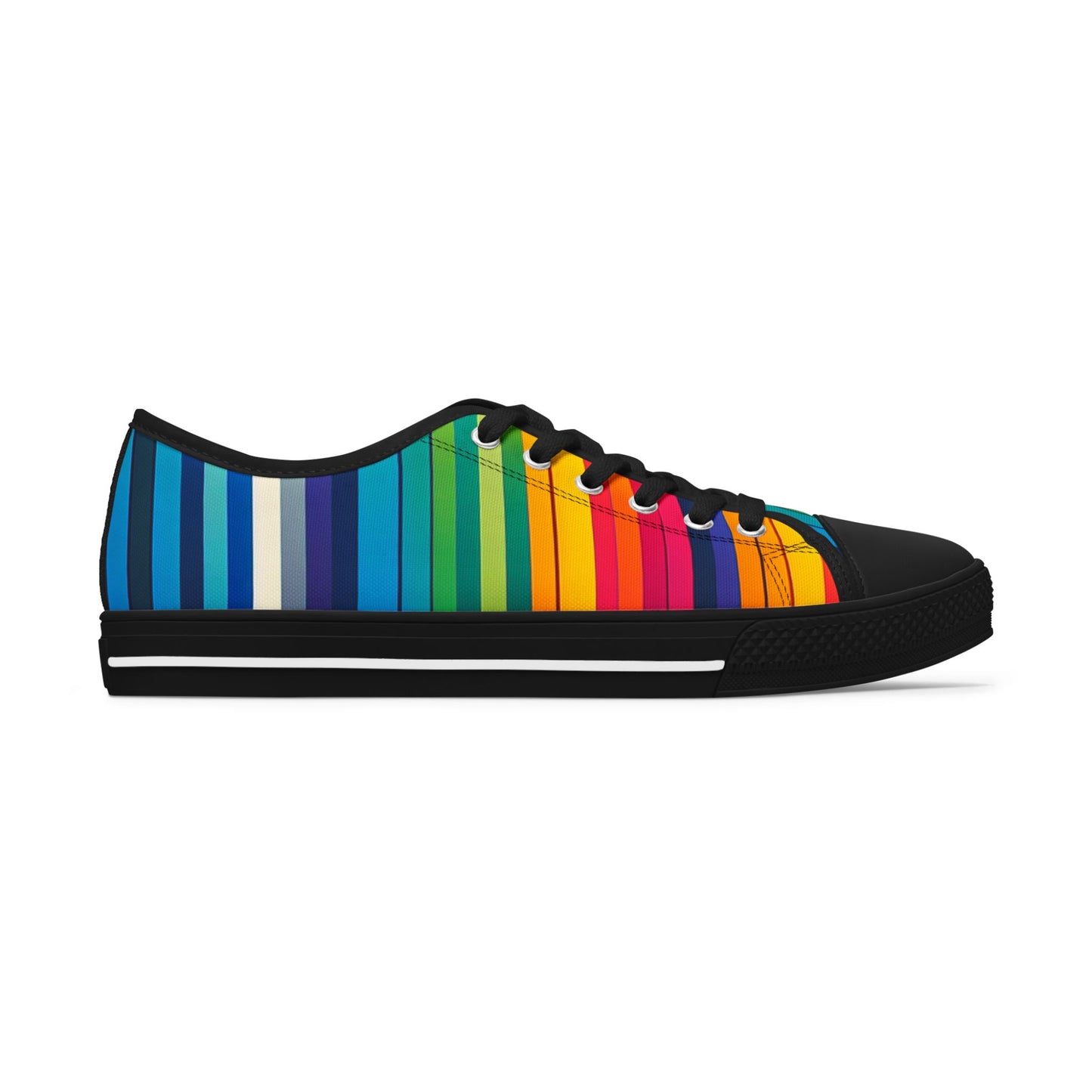 Vibrant Rainbow Women's Low Top Sneakers