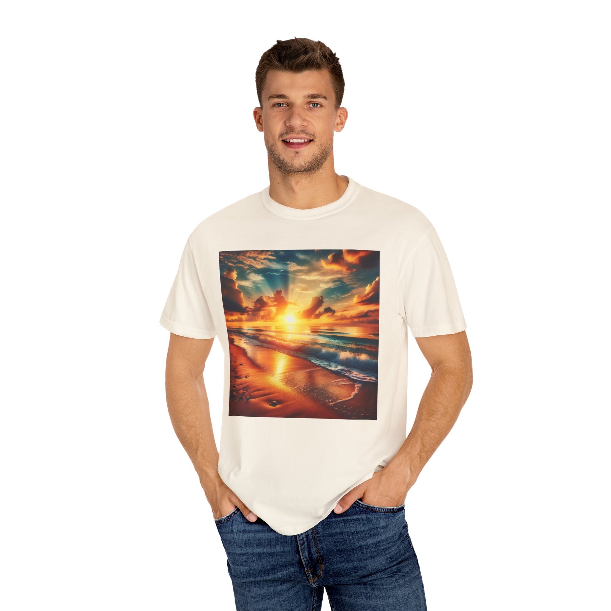 Sunrise at the beach, Unisex T-shirt - Original Prints Co
