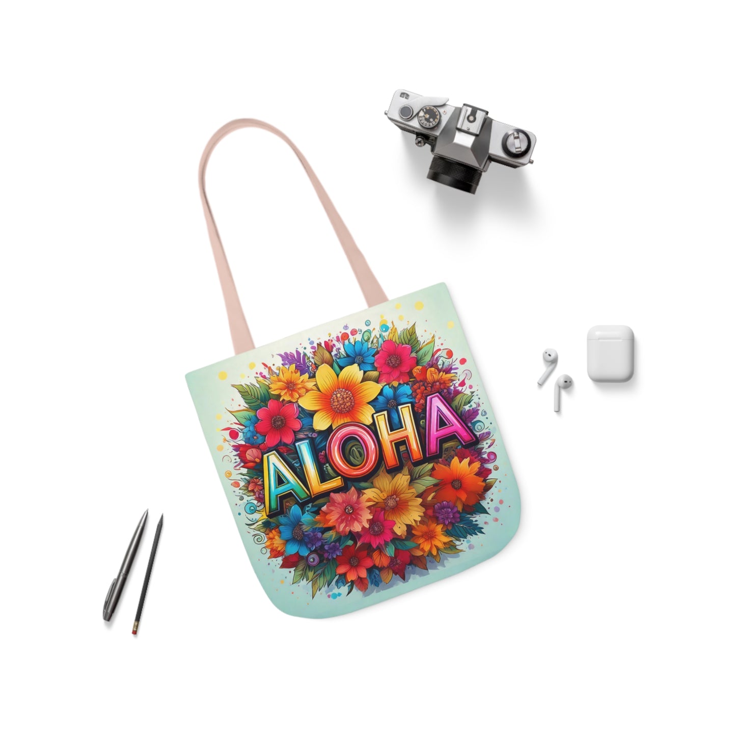 Tote Bag, Canvas ALOHA print