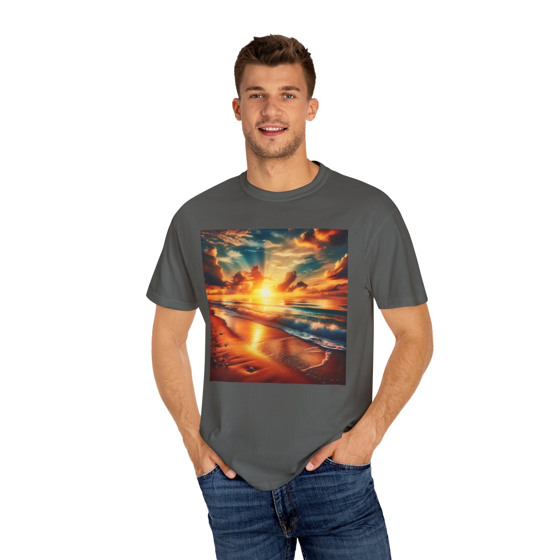 Sunrise at the beach, Unisex T-shirt - Original Prints Co