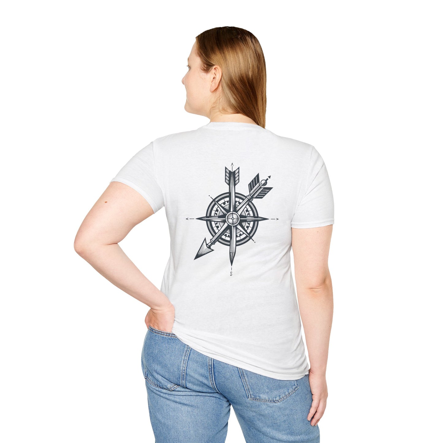 Adventure Compass Unisex Softstyle T-Shirt - Explore & Navigate Your Journey