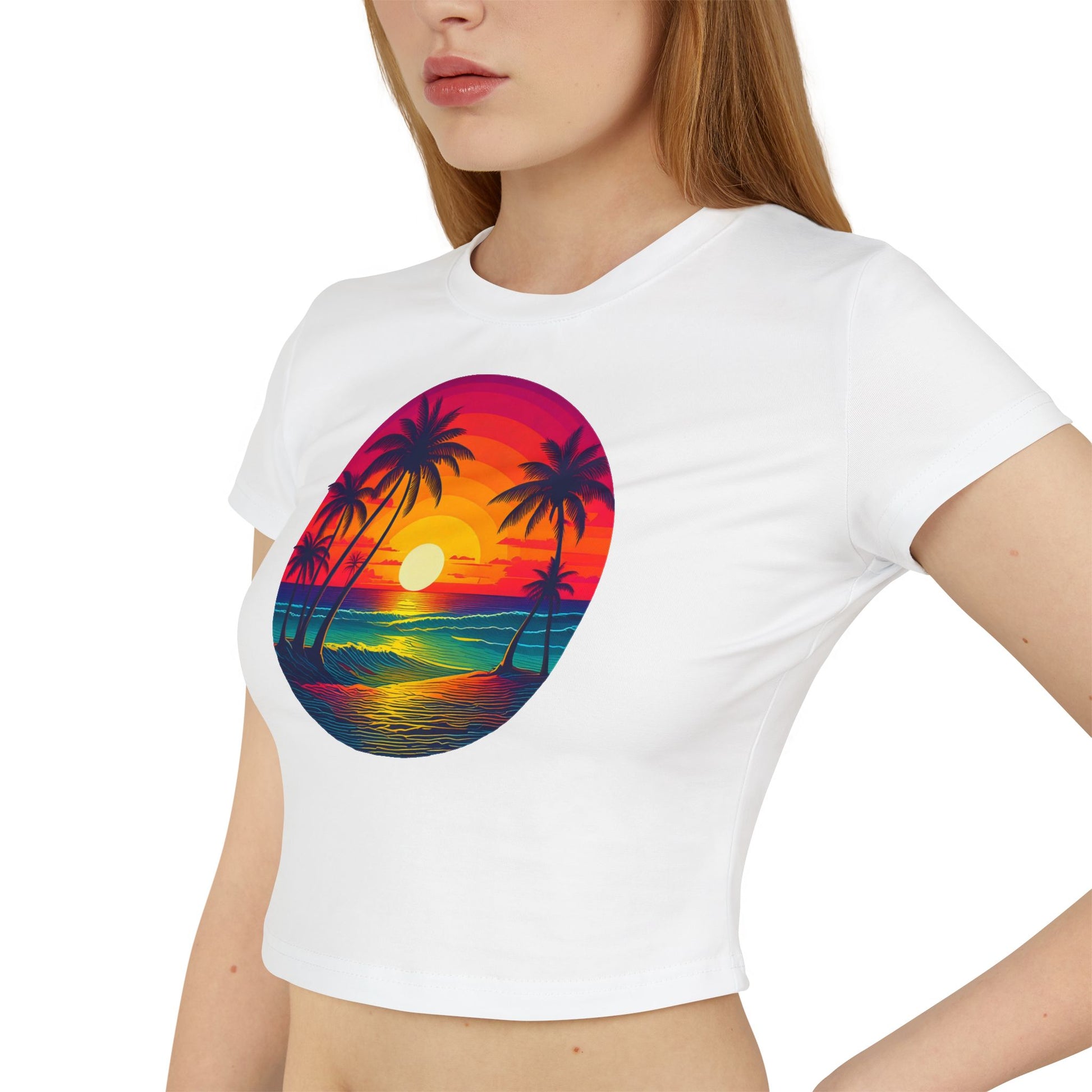 Sunset, Women's Baby Tee - Original Prints Co