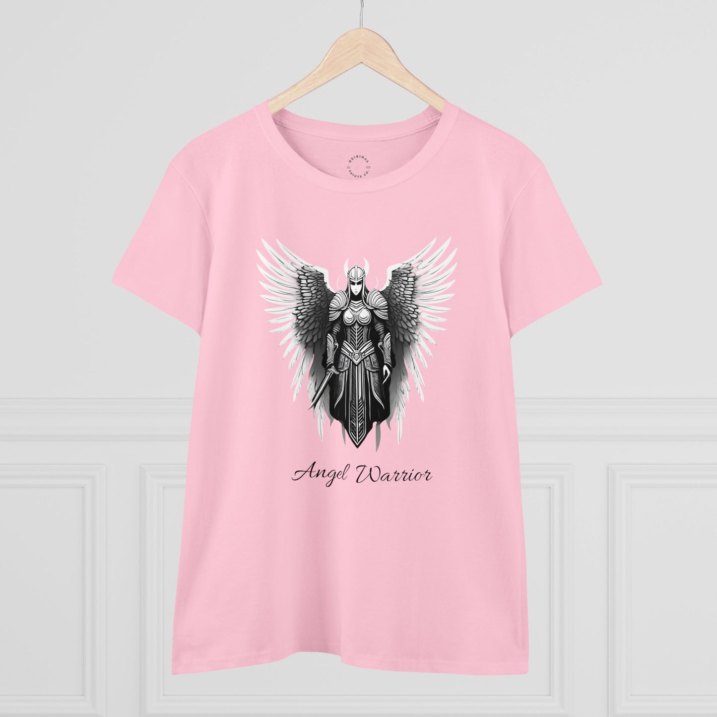 Women's Mid-weight Cotton Tee, Angel Warrior