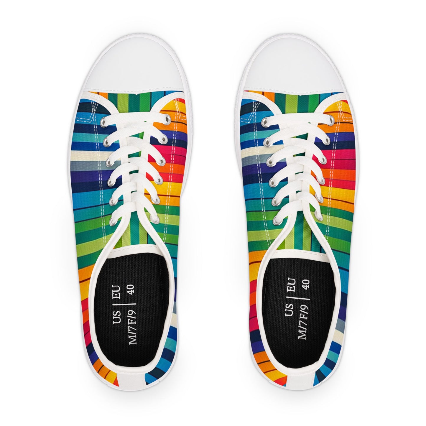 Vibrant Rainbow Women's Low Top Sneakers