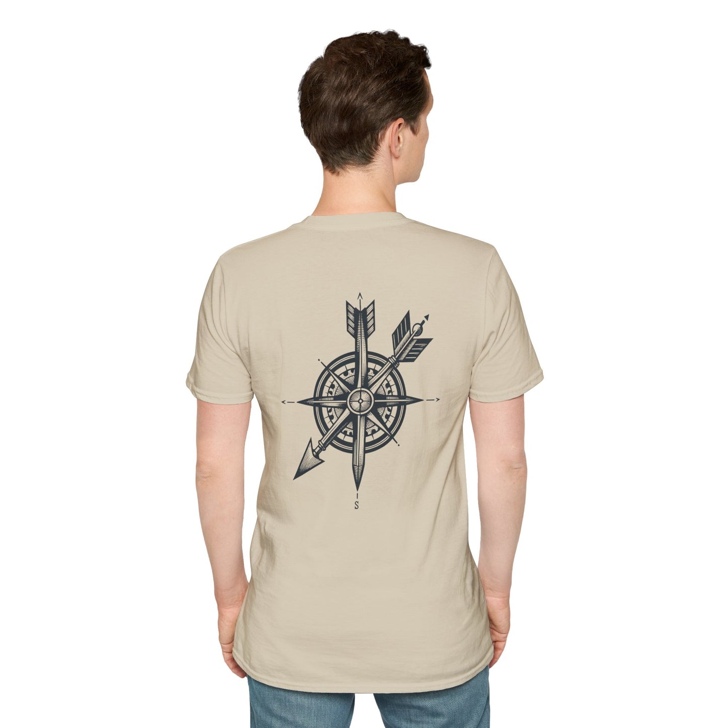 Adventure Compass Unisex Softstyle T-Shirt - Explore & Navigate Your Journey