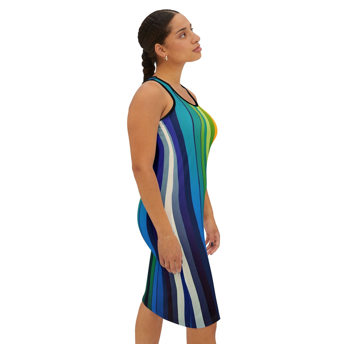 Women's Racerback Dress, Stripes