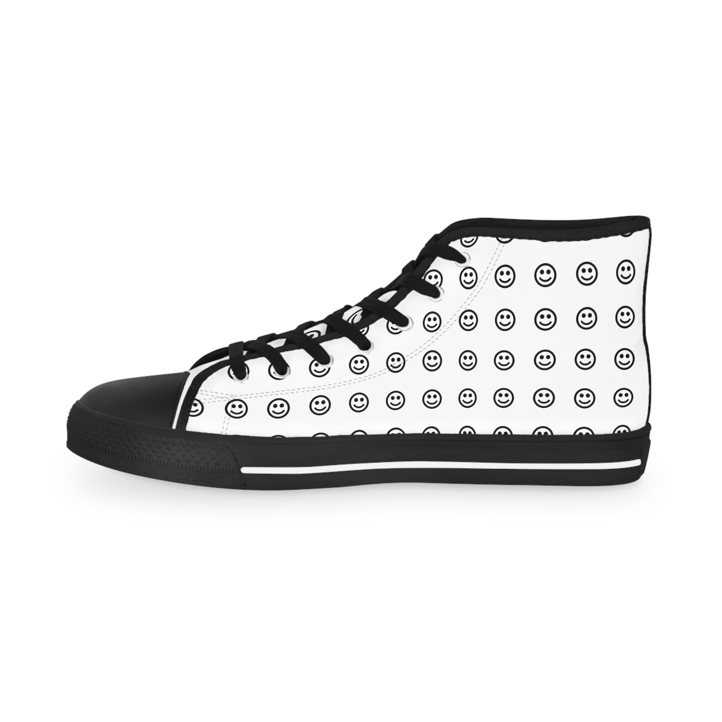 Smiley Face High Top Sneakers for Men