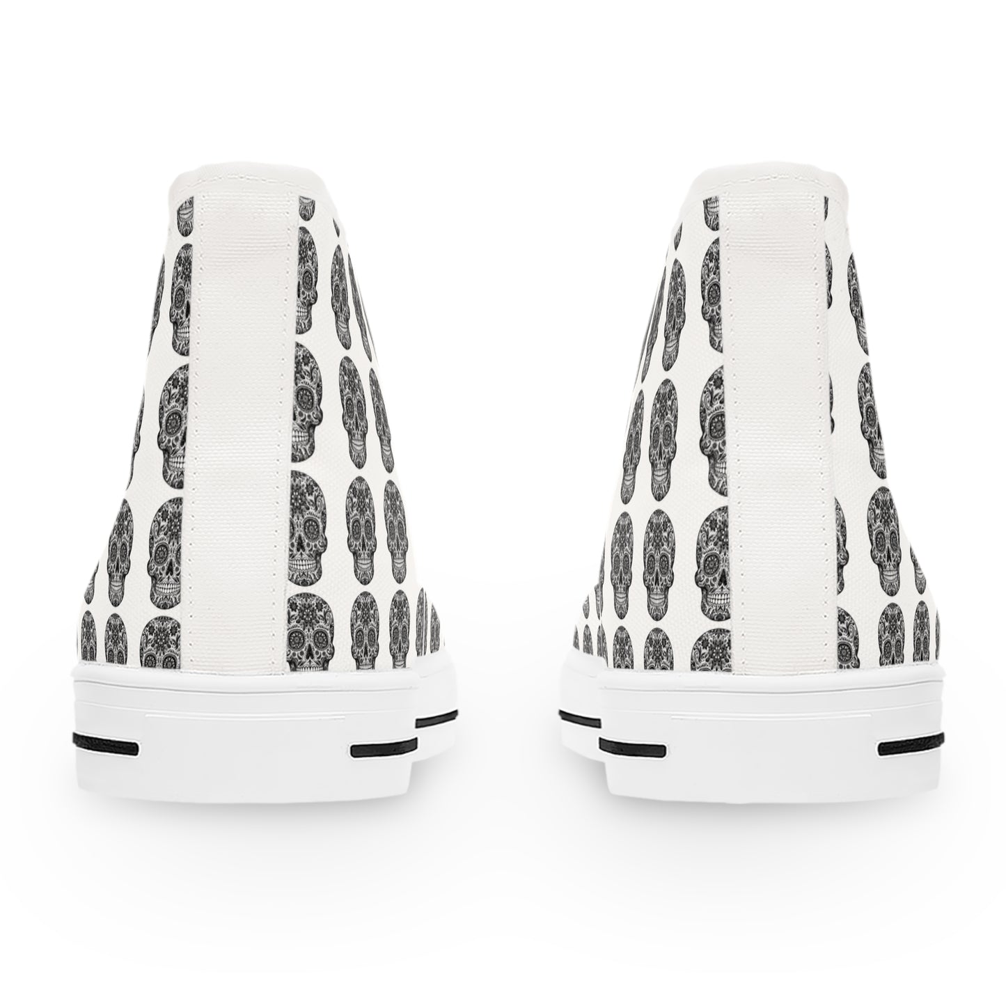 Womens High Top Skull Pattern Sneakers