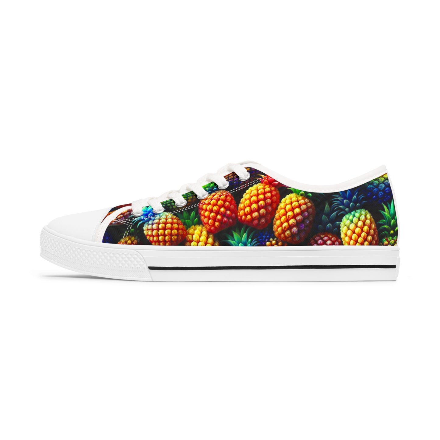 Pineapple Print Women's Low Top Sneakers